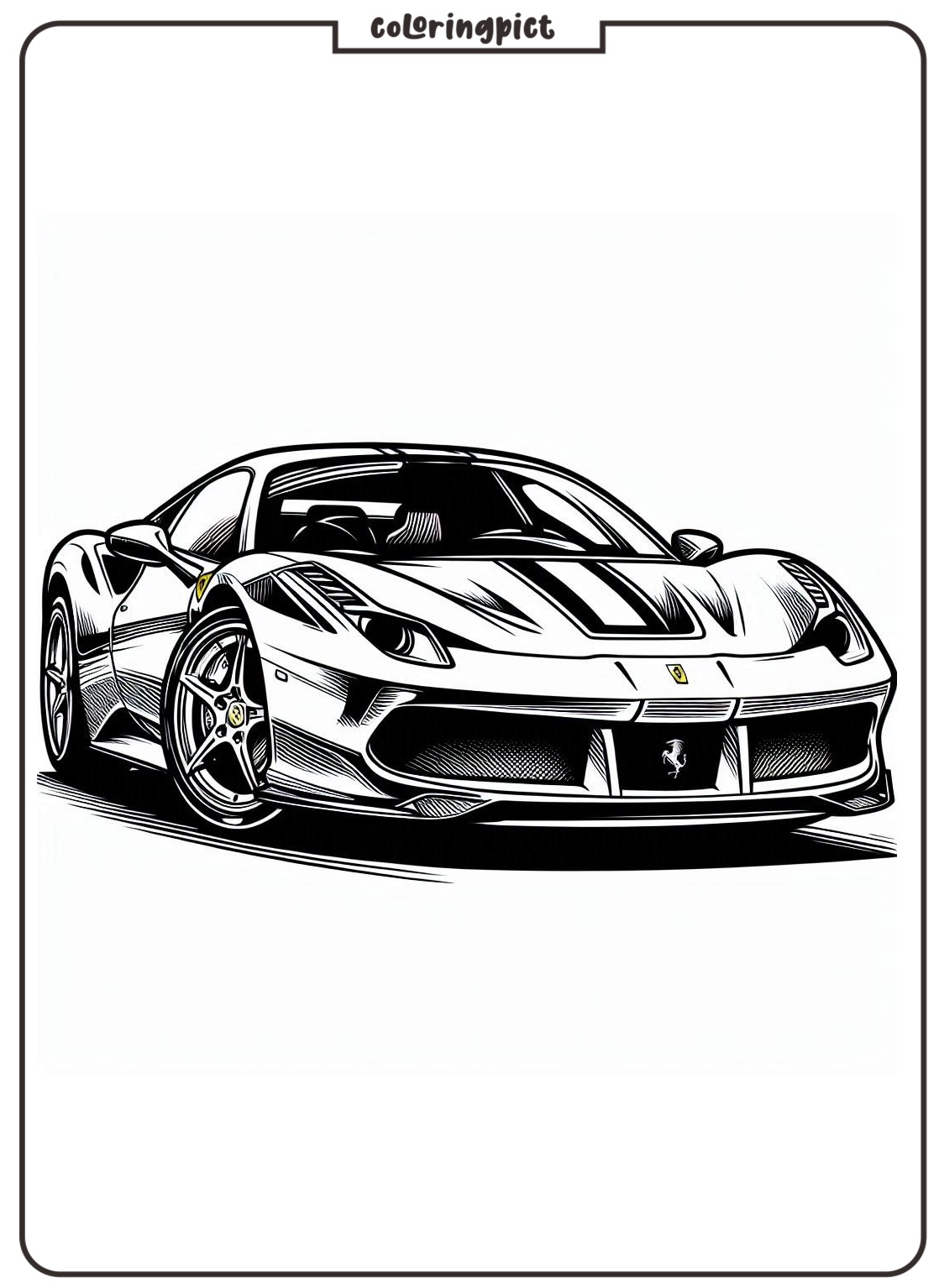 Pages of Coloring ferrari printable