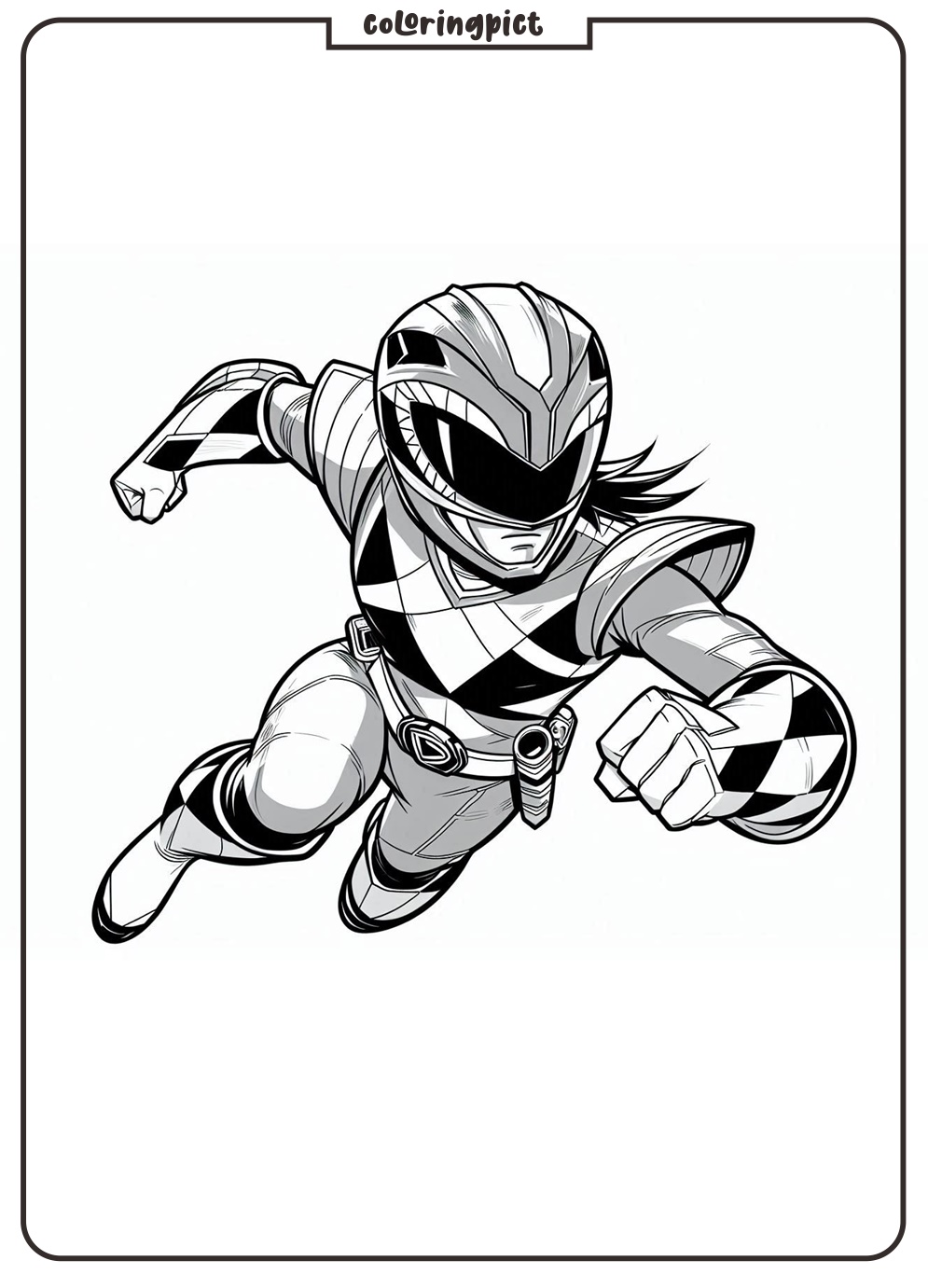 The Mighty Rangers in Colorful Costumes, Power Ranger Coloring Pages 3 Power Ranger Coloring Pages