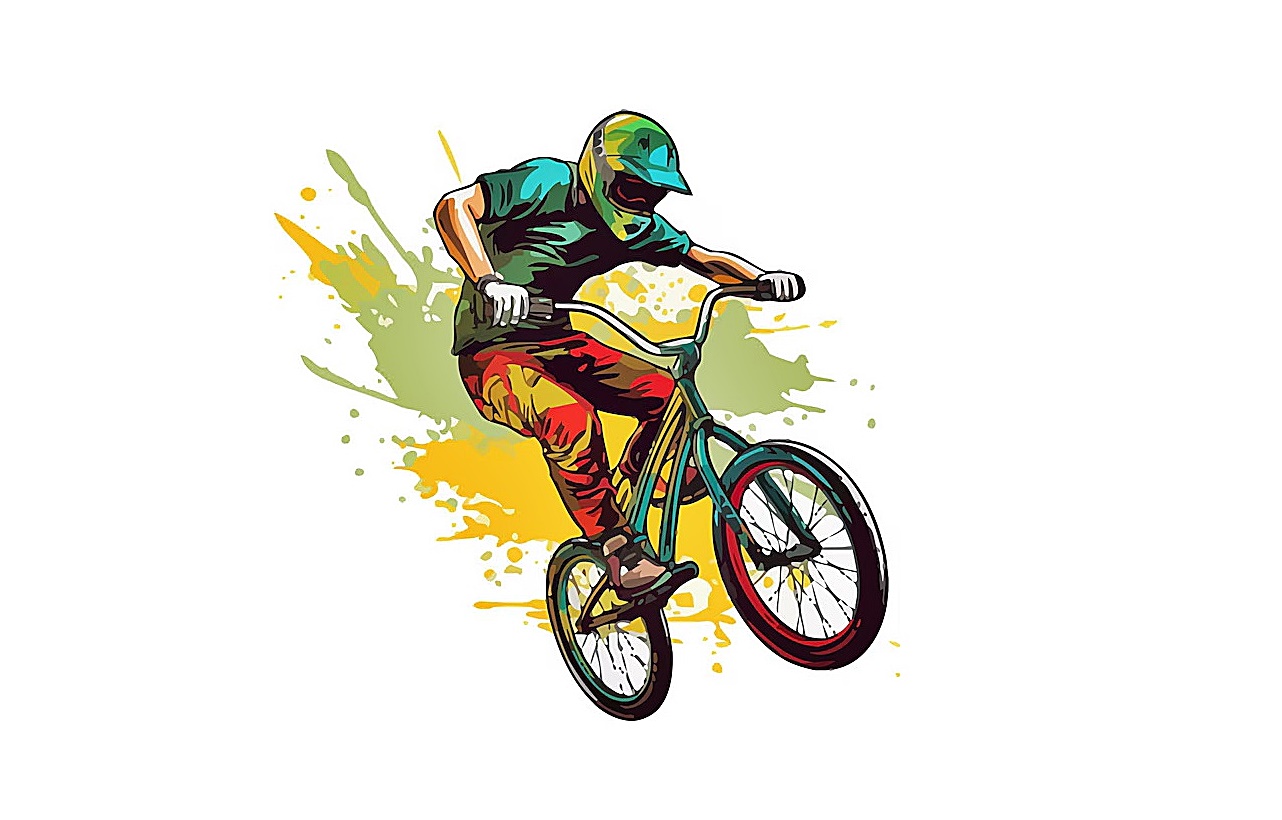 Professional Cyclist Riding Coloring Image
