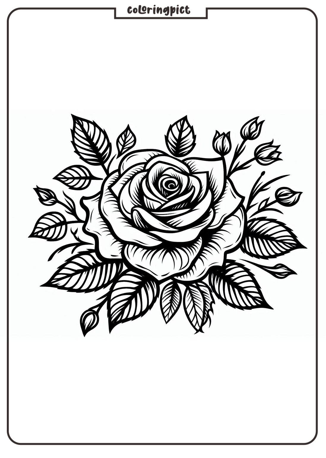 Rose Coloring Pages