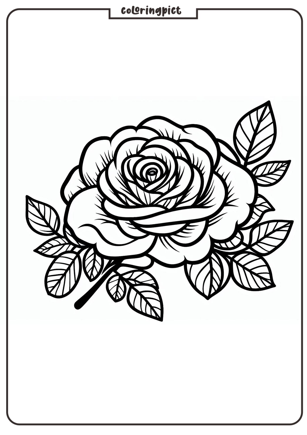 Rose Flower Coloring Pages