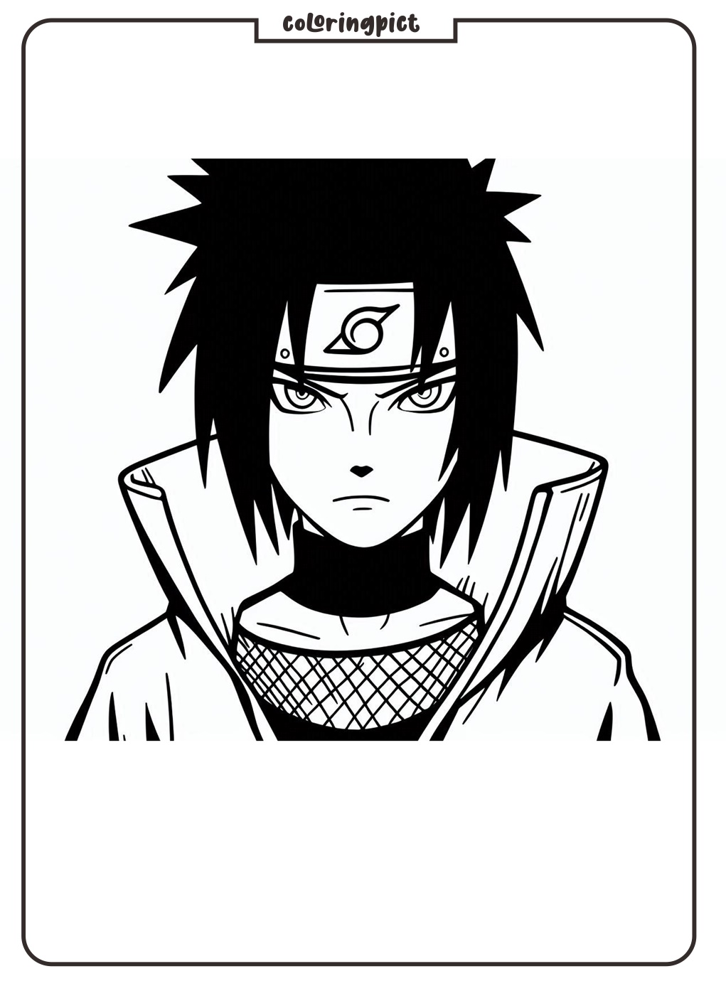 Step into the Ninja World with Sasuke Uchiha Coloring Pages 2 Sasuke Uchiha Coloring Pages