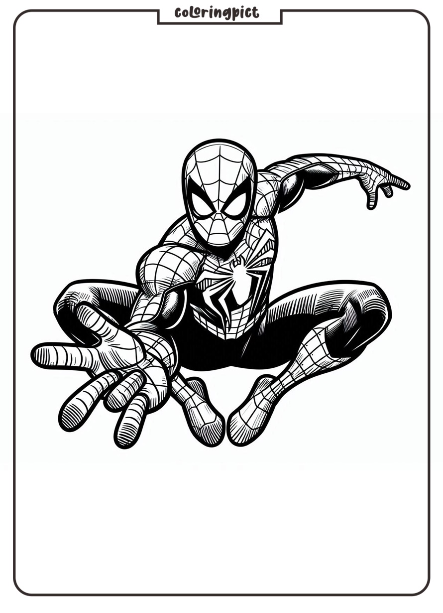 Brave Super Hero Spiderman Coloring Pages 1 Spiderman Coloring Pages for Kids