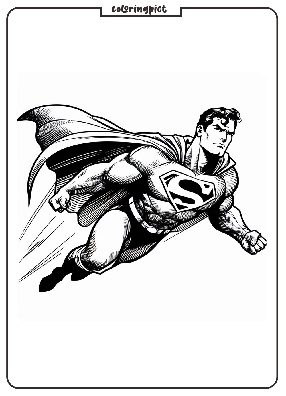 Welcome to our Superman is Flying Coloring Pages 2 Superman in Action Coloring Pages