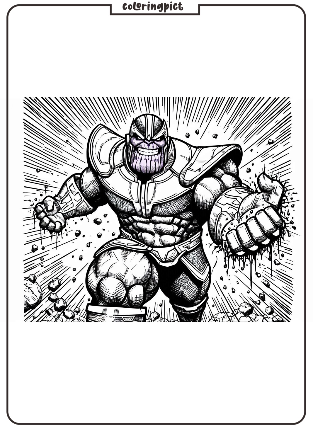 Thanos Coloring Pages for Kids
