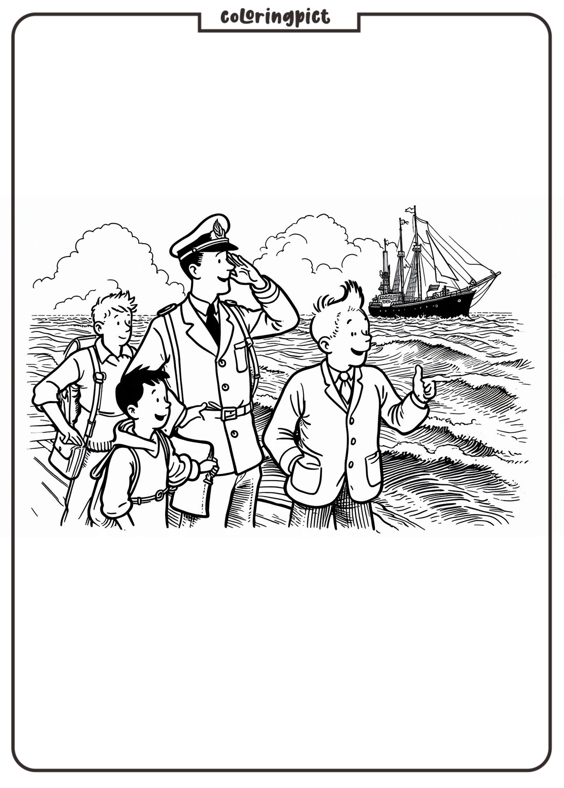 Tintin Coloring Pages