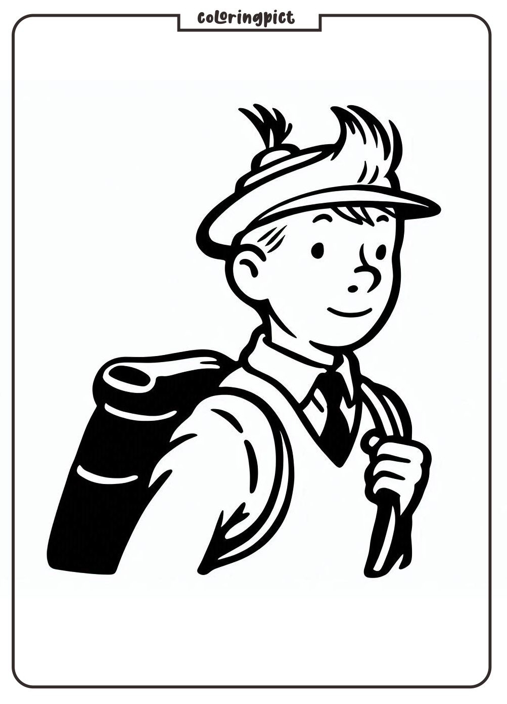 Tintin cartoon Movie Coloring Pages