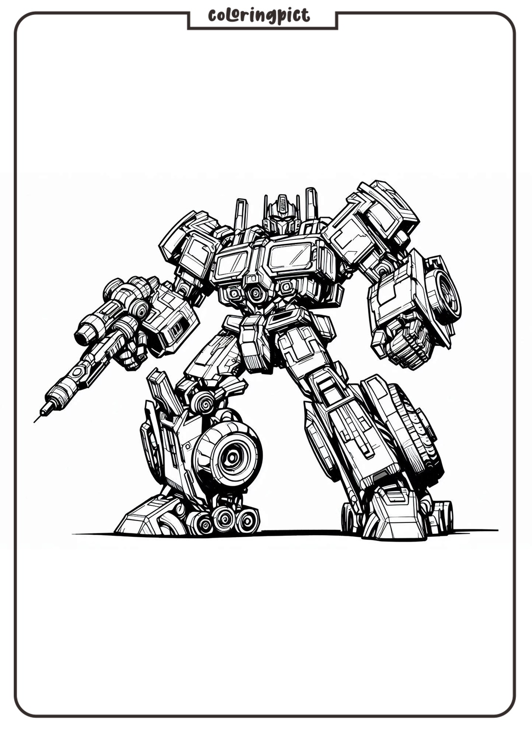 Get Ready for Action with these Transformer Coloring Pages! 1 Transformers Coloring Pages for Kid