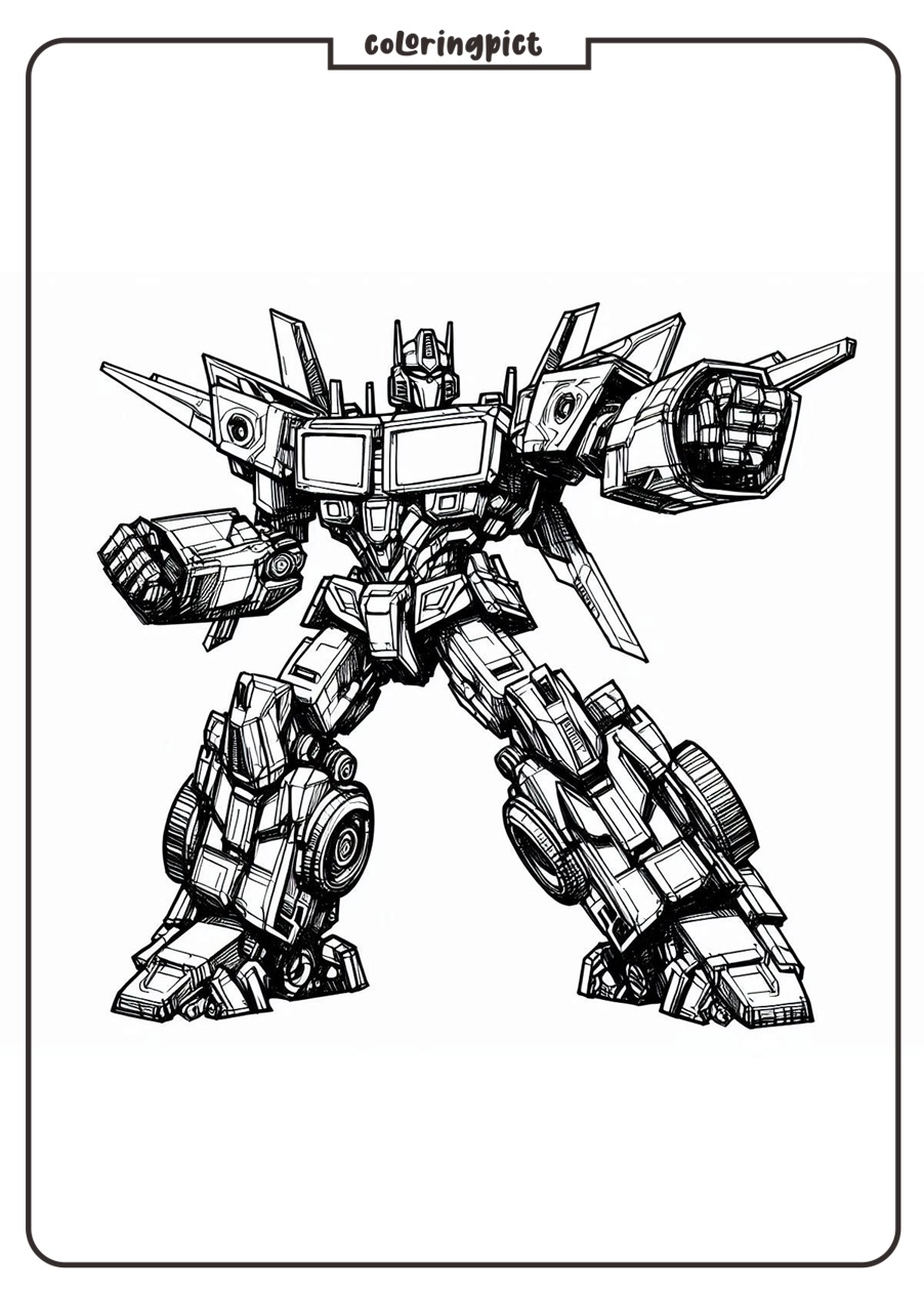 Get Ready for Action with these Transformer Coloring Pages! 2 Transformers Coloring Pages for Kids