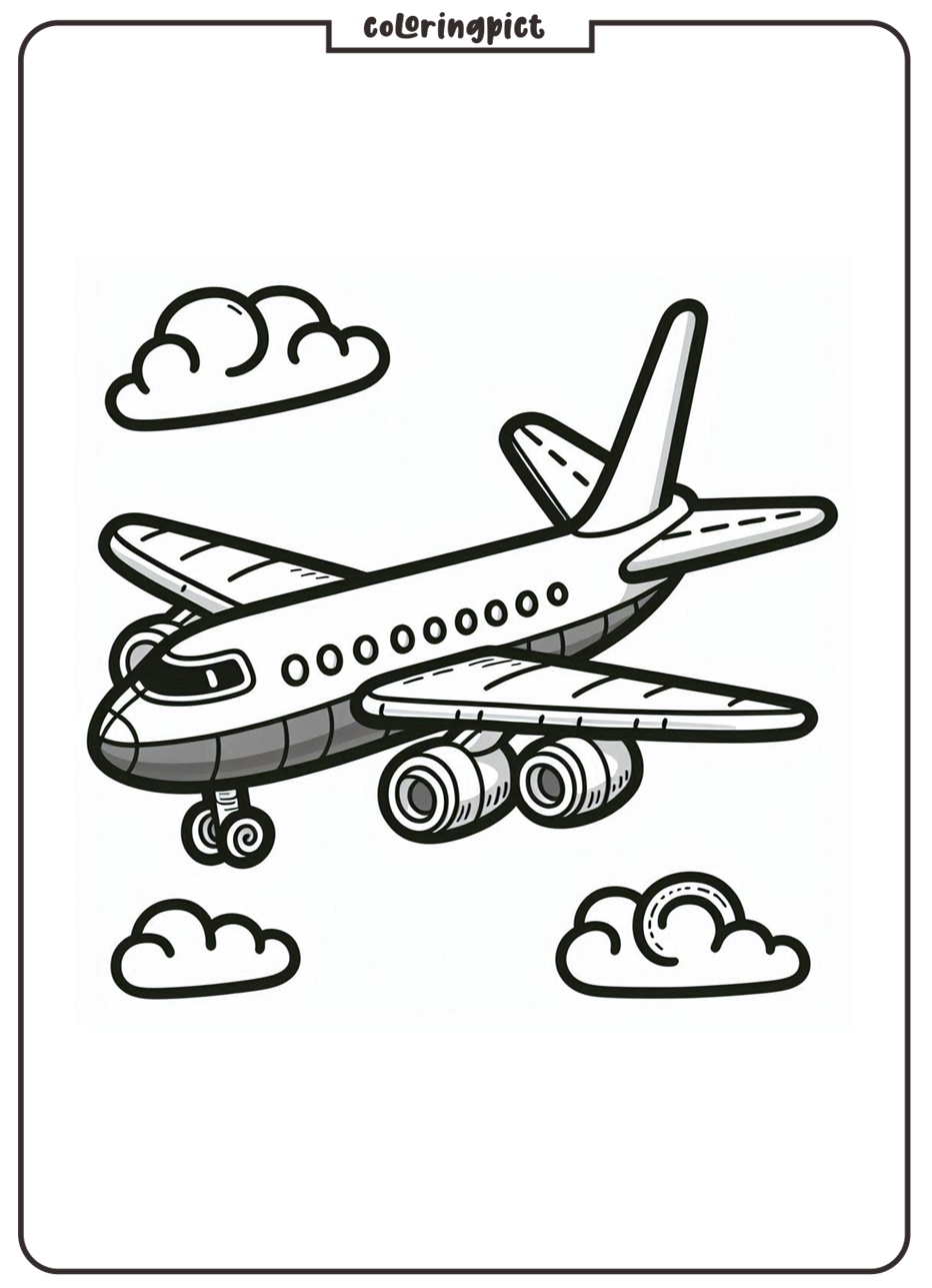 airplane coloring pages for kids coloringpict.com