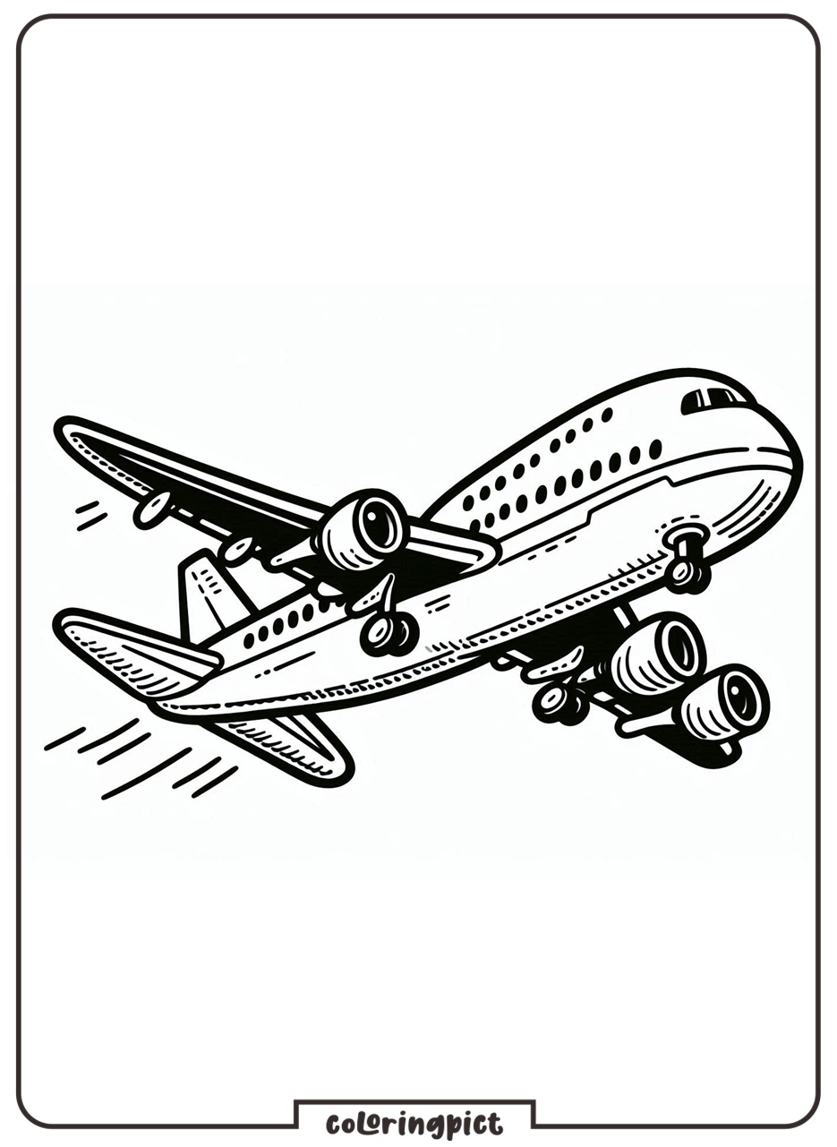 airplane coloring pages for kids