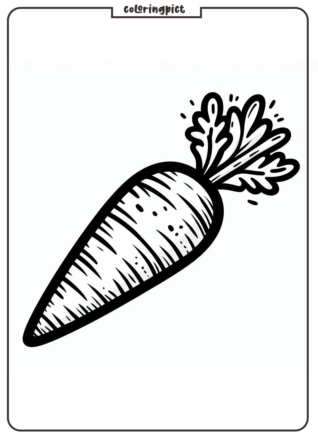 Carrot Coloring Pages for Kids 3 carrot coloring page for kids
