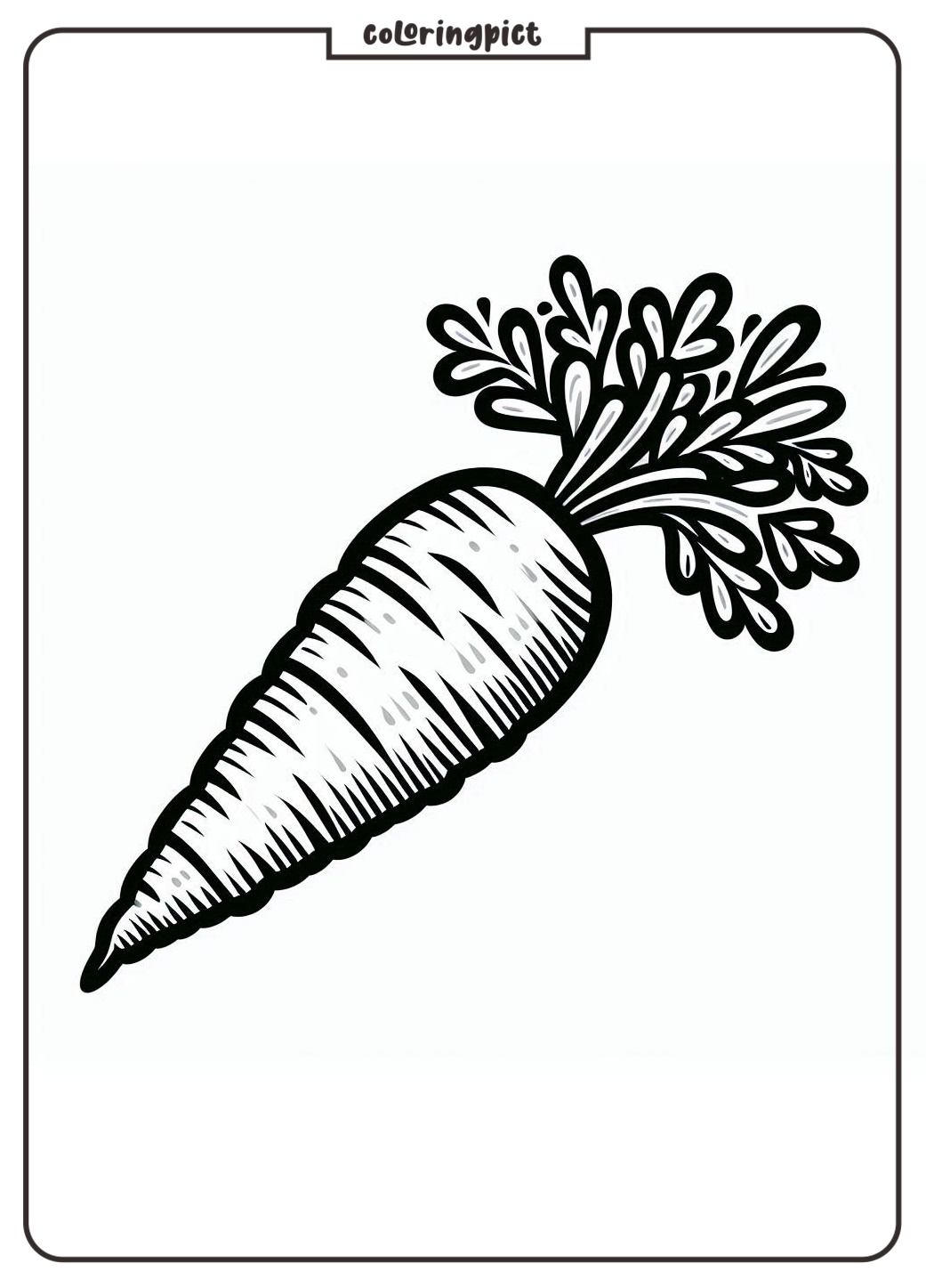 Carrot Coloring Pages for Kids 5 carrot to coloring page for kids