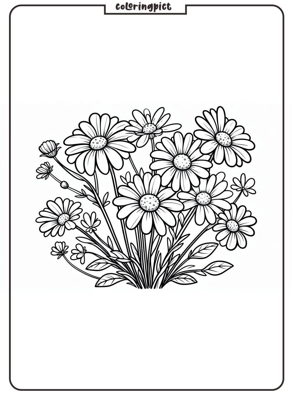 daisy coloring pages forr kids