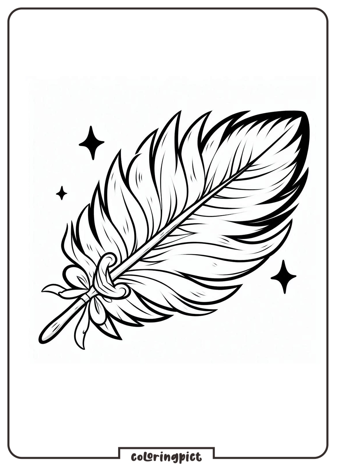 feather coloring pages for kid