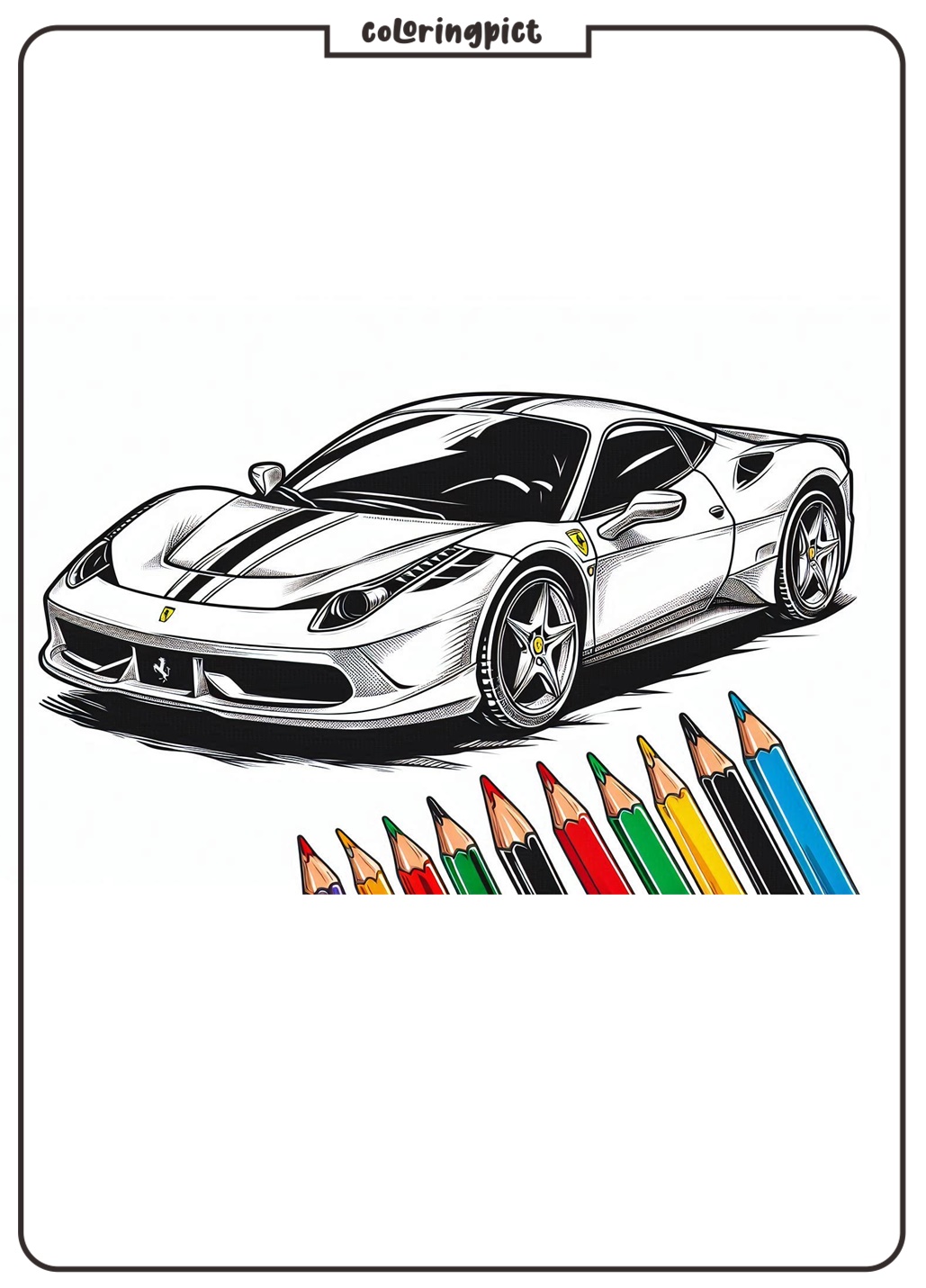 ferrari coloring Page
