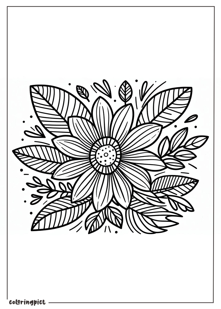 flowers coloring pages for kid