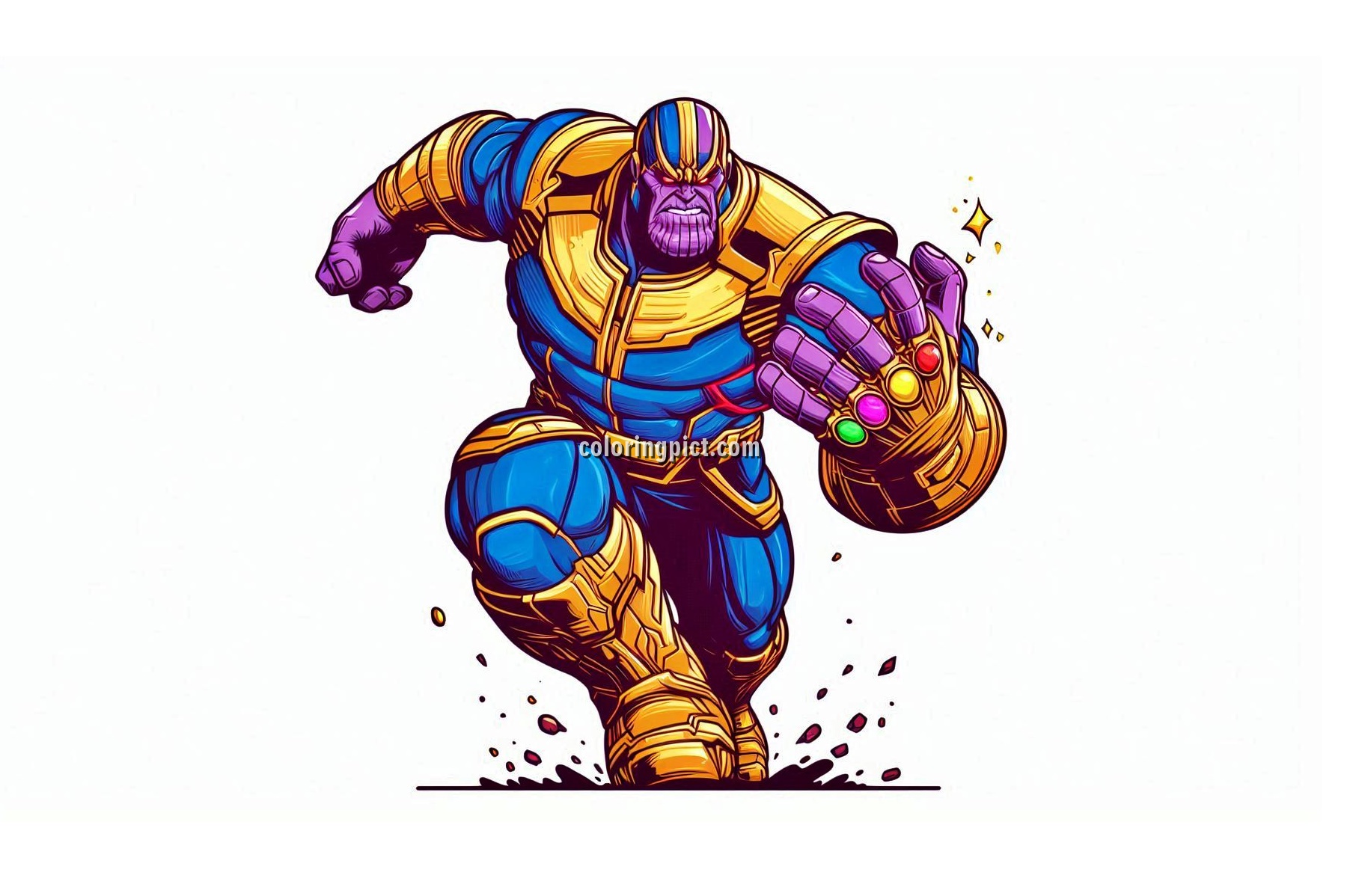 image is Thanos coloring