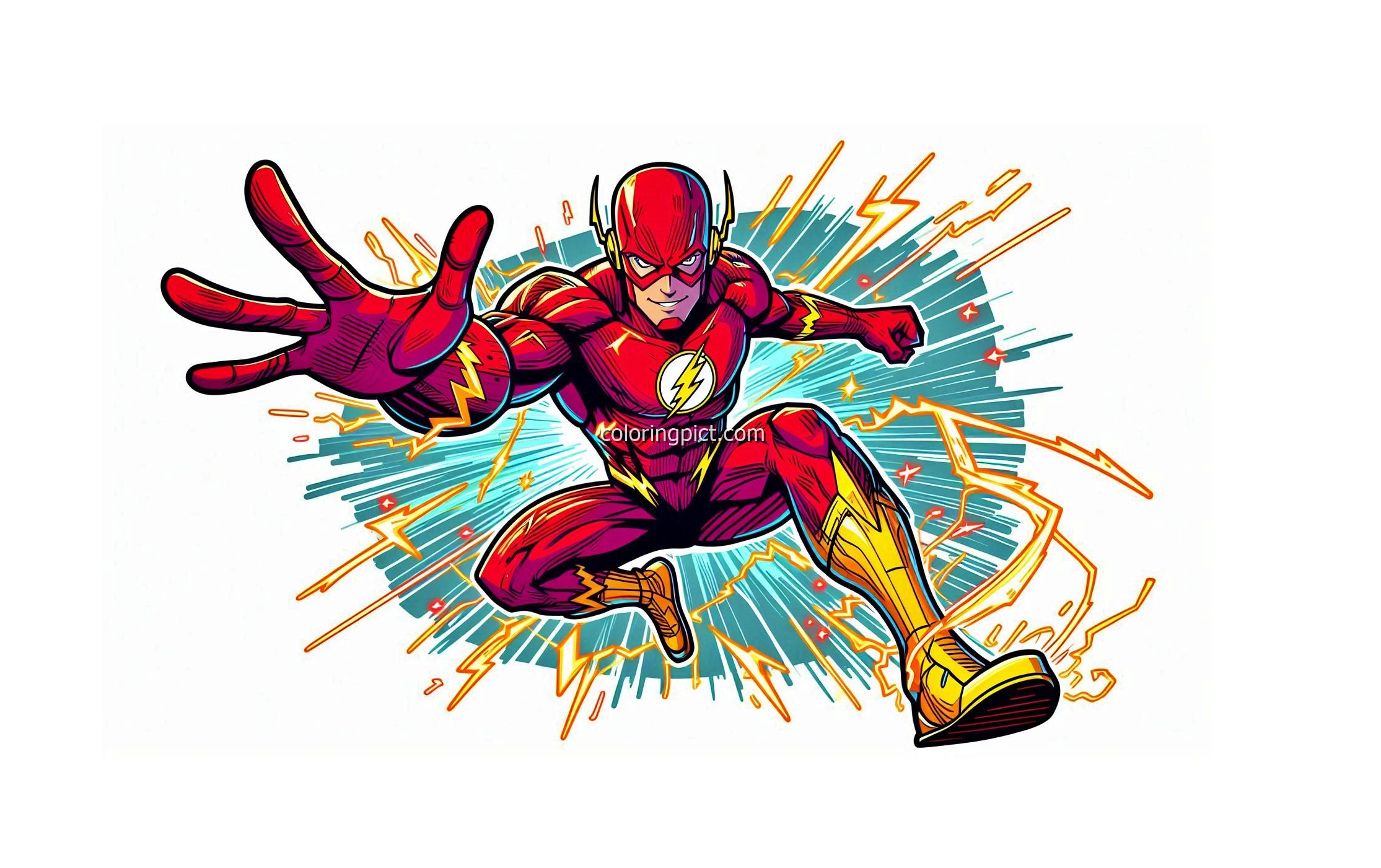 image is The Flash coloring