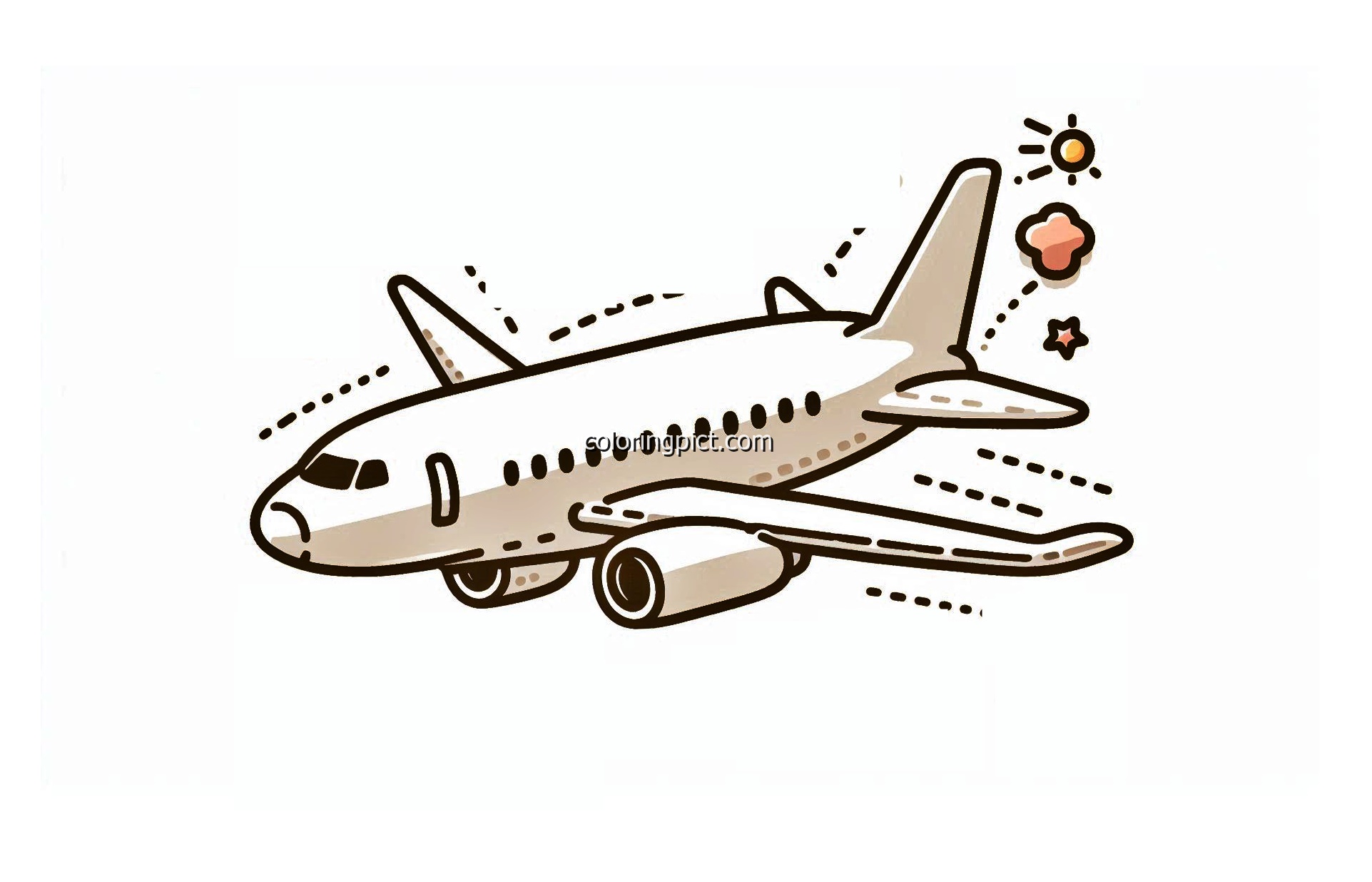 image is airplane coloring