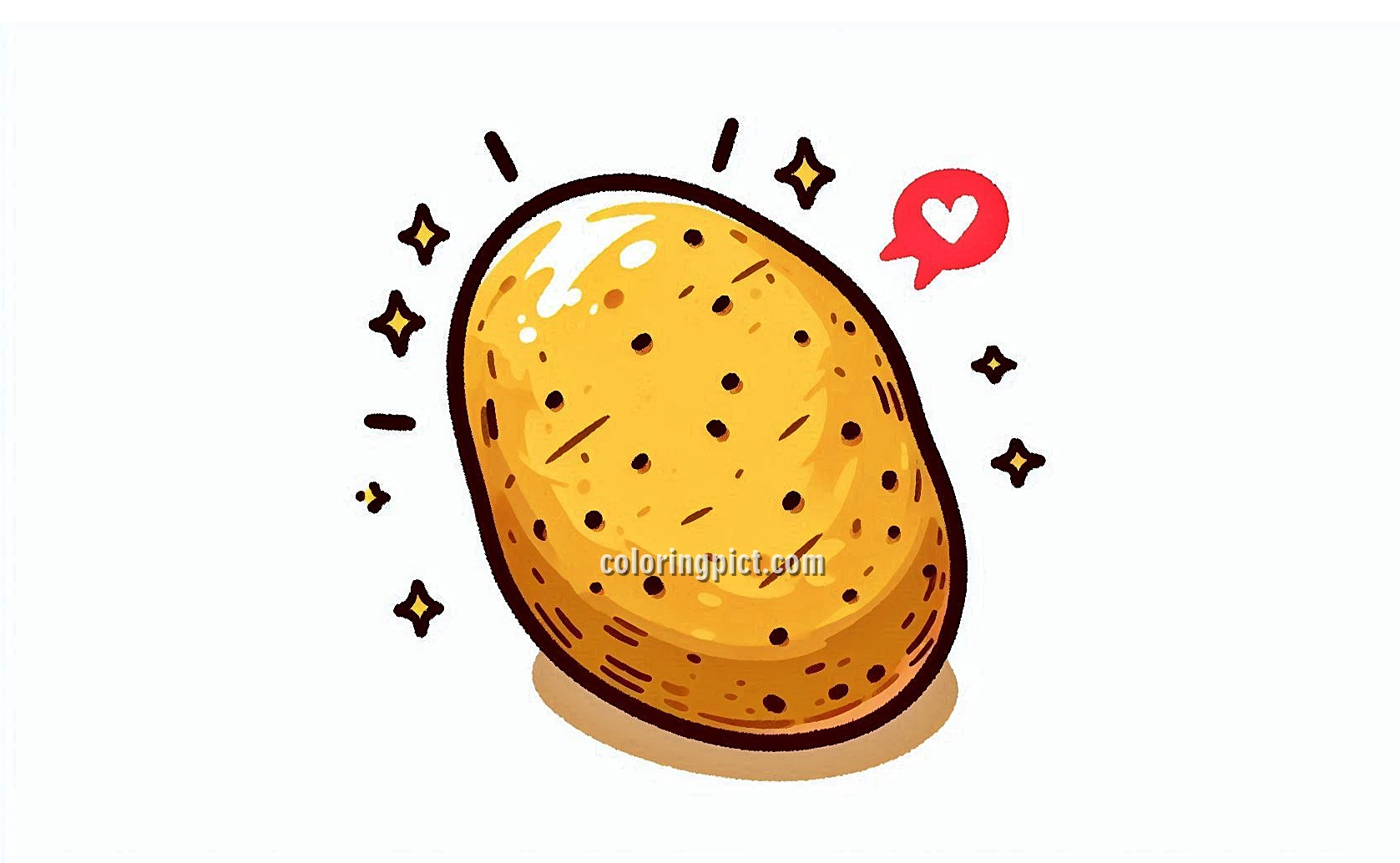 image is potato coloring