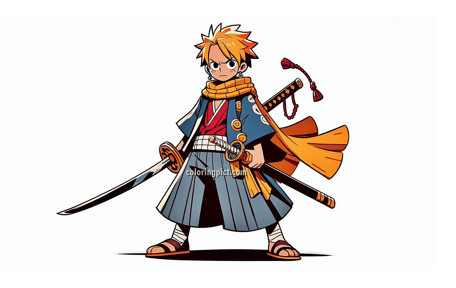 The Brave Swordsman Roronoa Zoro Coloring Pages 3 image is roronoa zoro one piece cartoon movie coloring