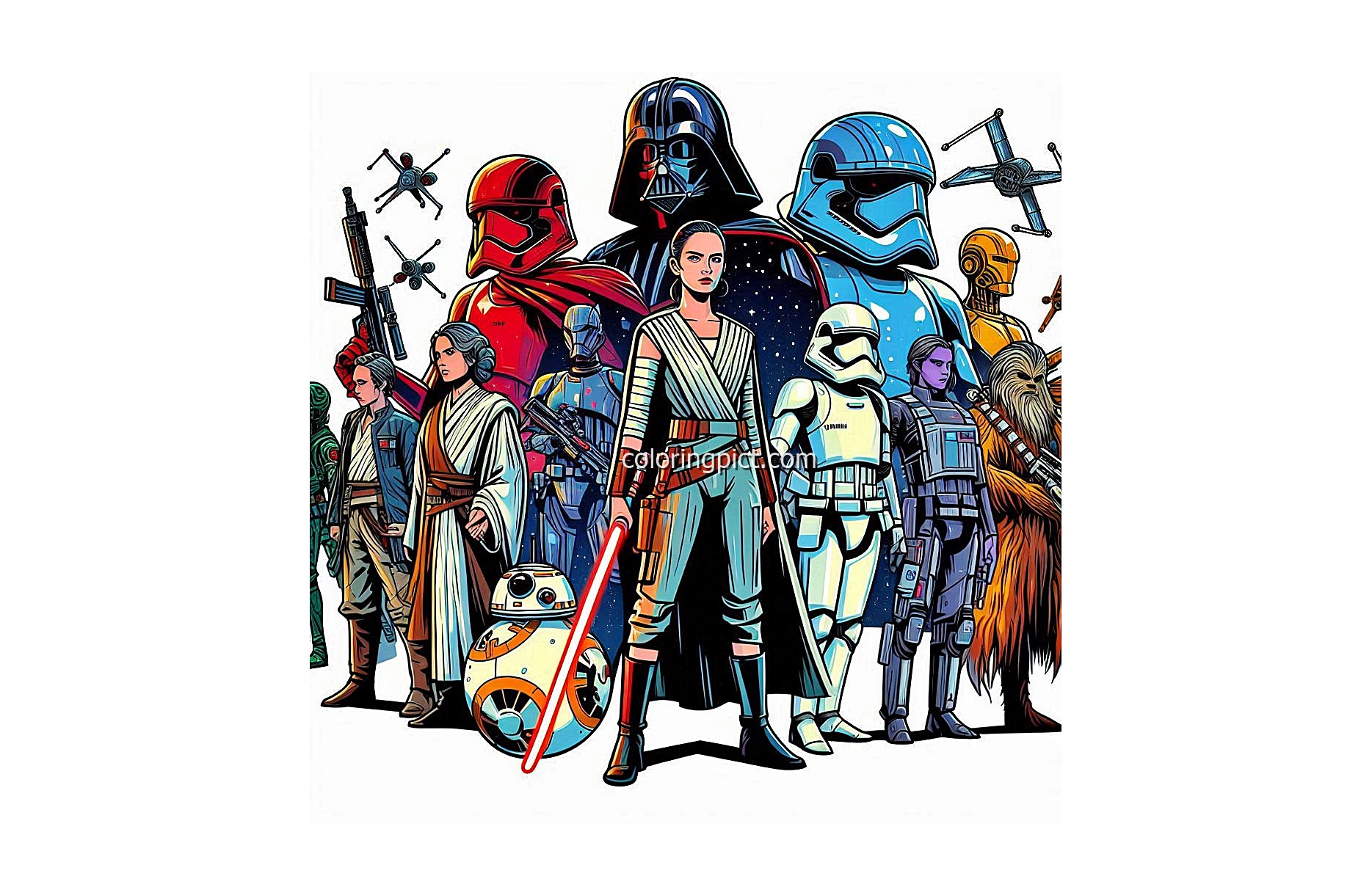image is star wars coloring