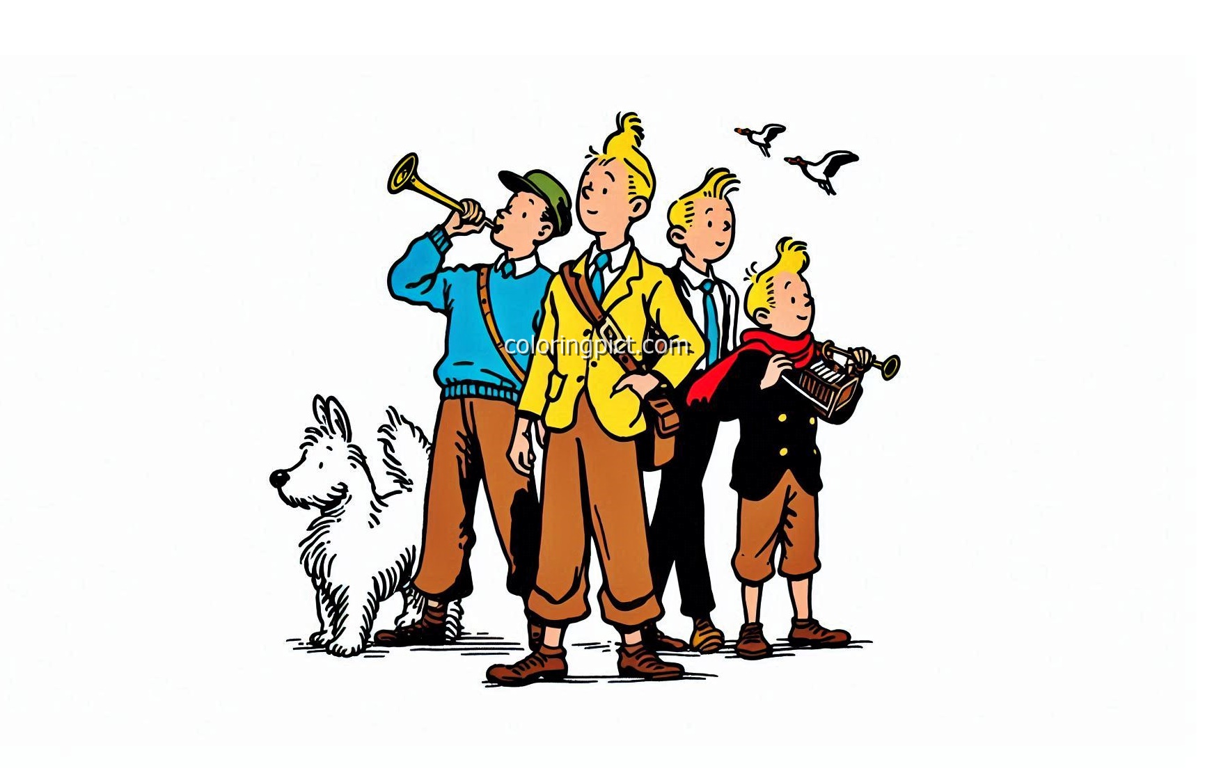 image is tintin coloring
