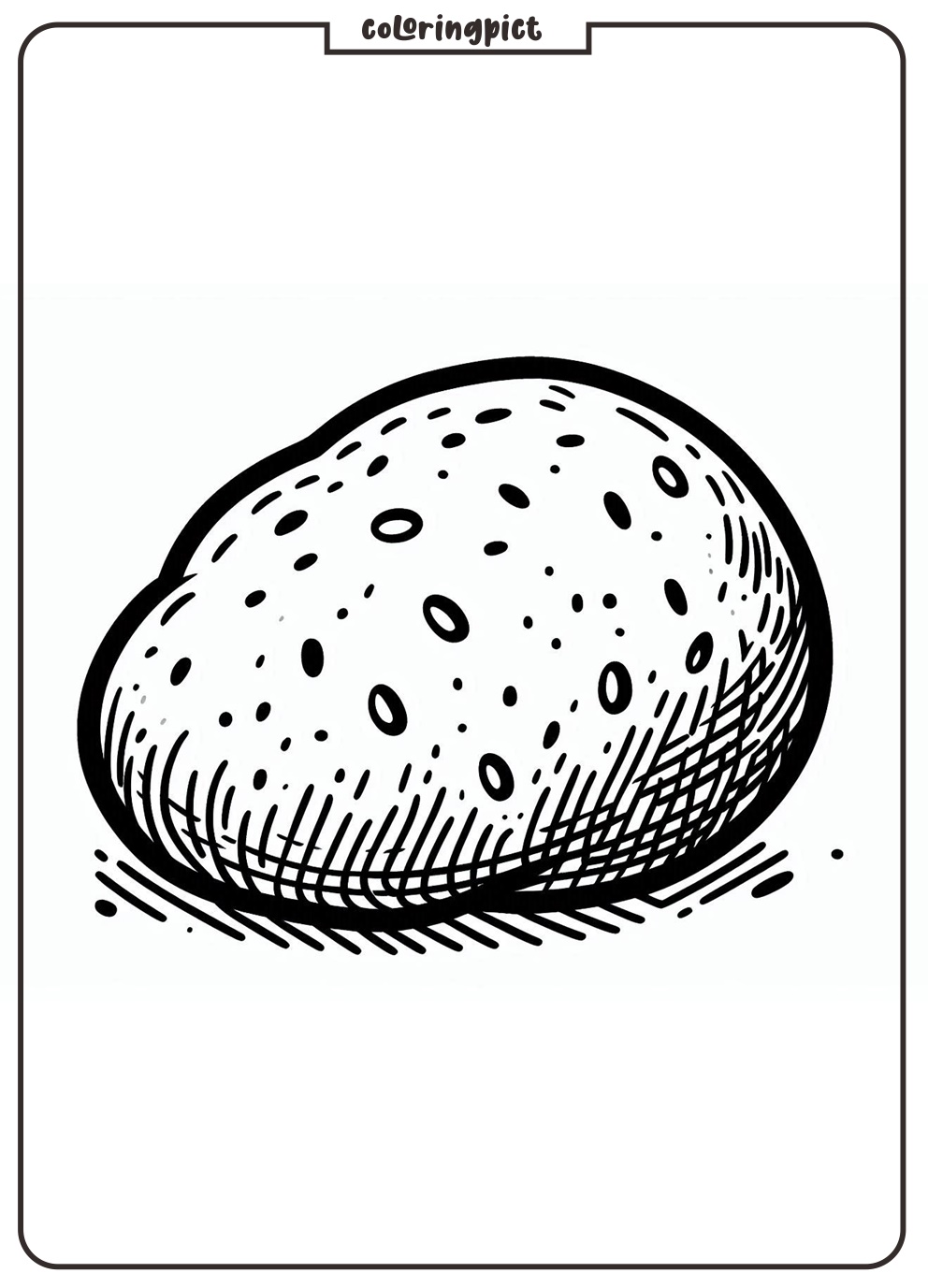 potato coloring page for kid