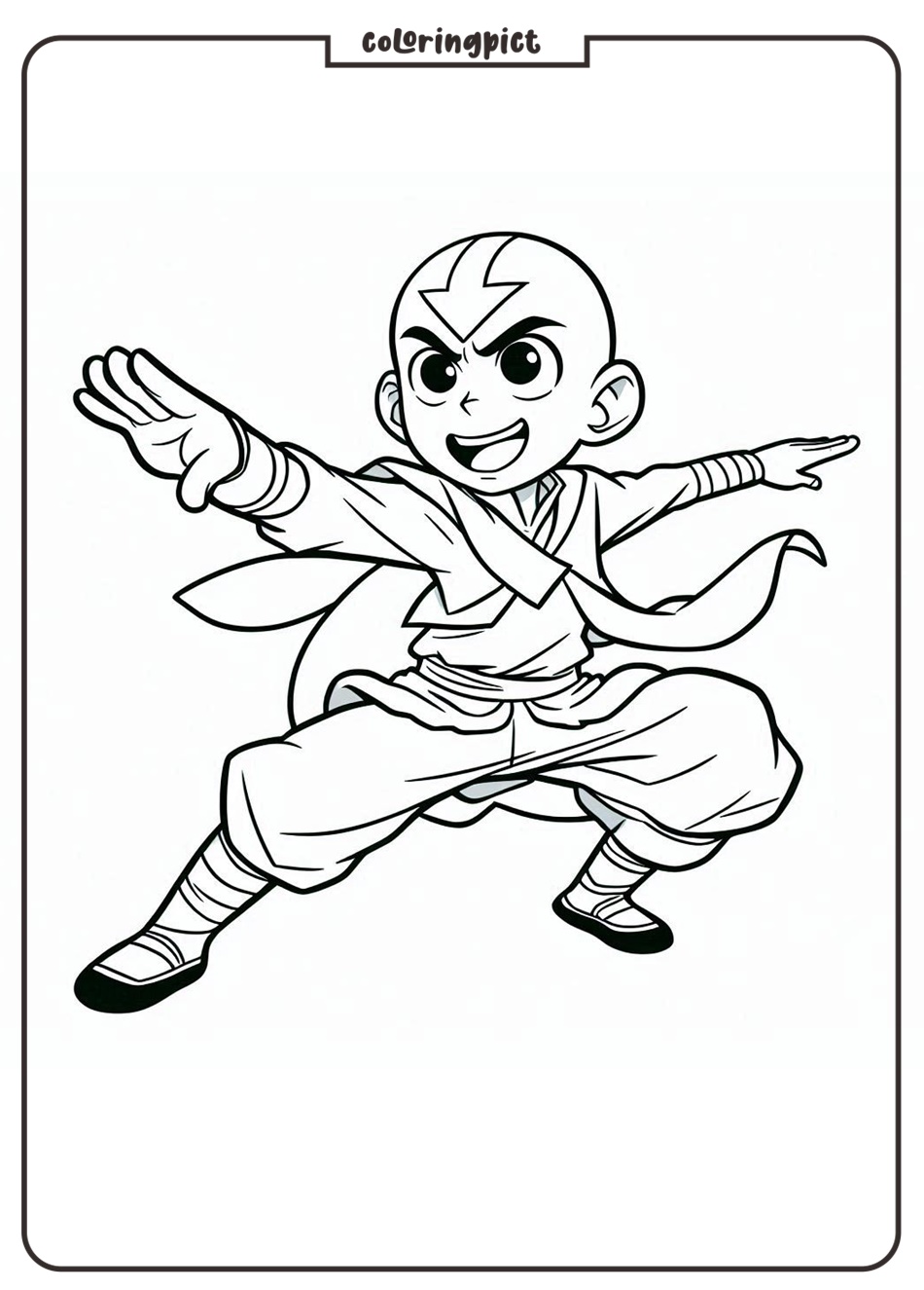 Avatar Aang Coloring Pages