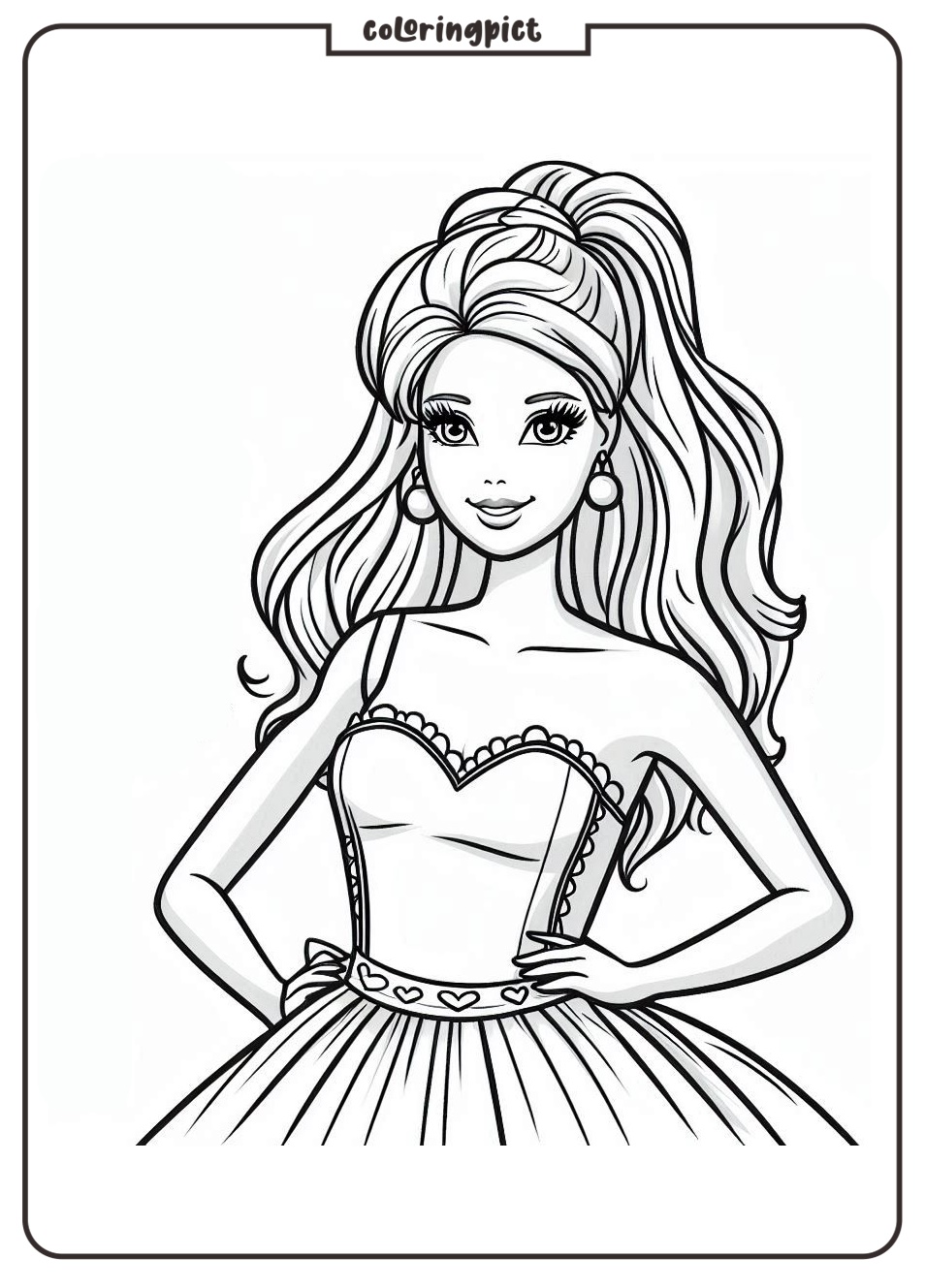 Barbie Coloring Pages That Inspire Every Child's Creativity 3 Barbie Coloring Pages for Kids