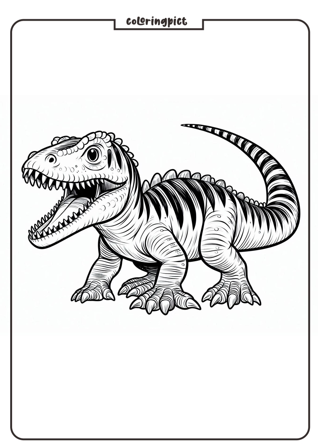 Step Back in Time with Baryonyx Dinosaurs Coloring Pages for Kids 1 Baryonyx Dinosaurs coloring page coloringpict.com