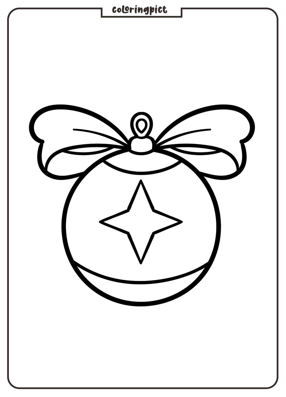 Christmas Ornament Coloring Online Pages coloringpict.com