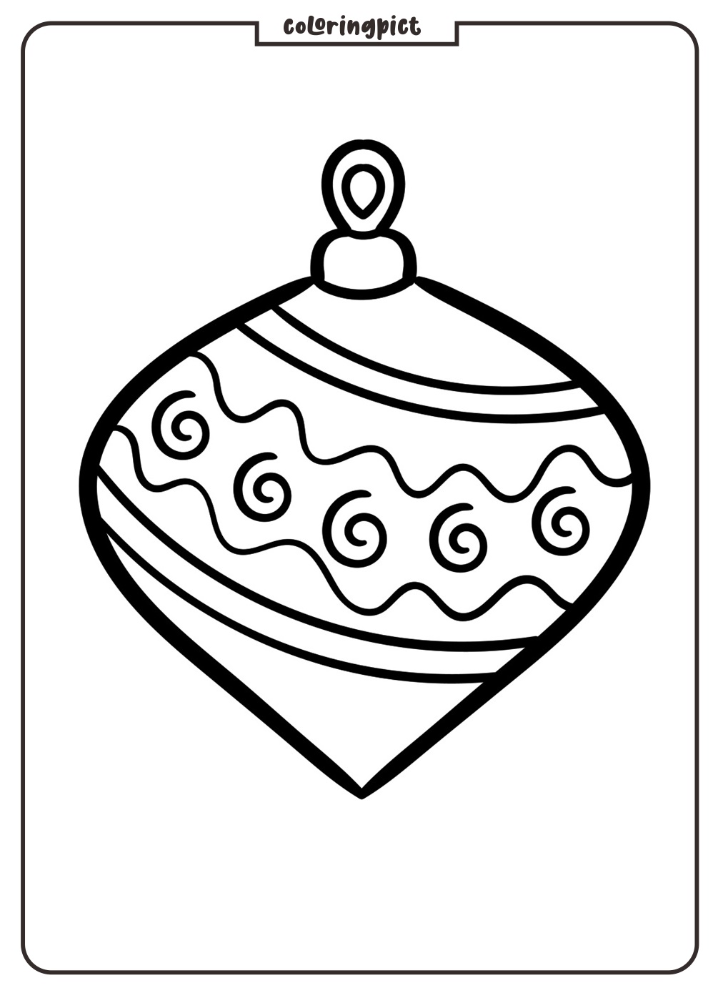 Christmas Ornament Coloring Online coloringpict.com