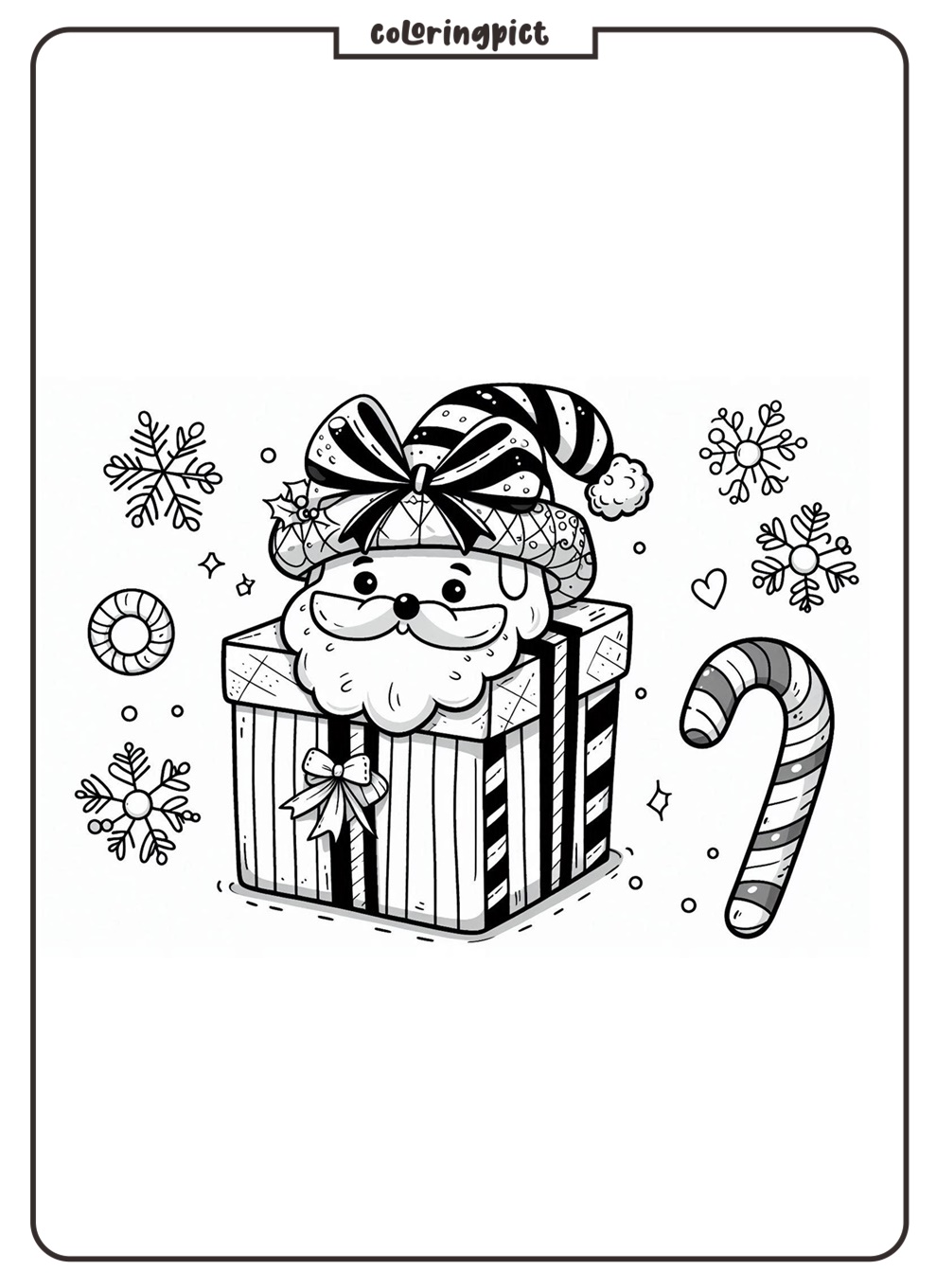 Christmas Present Coloring Online Page coloringpict.com