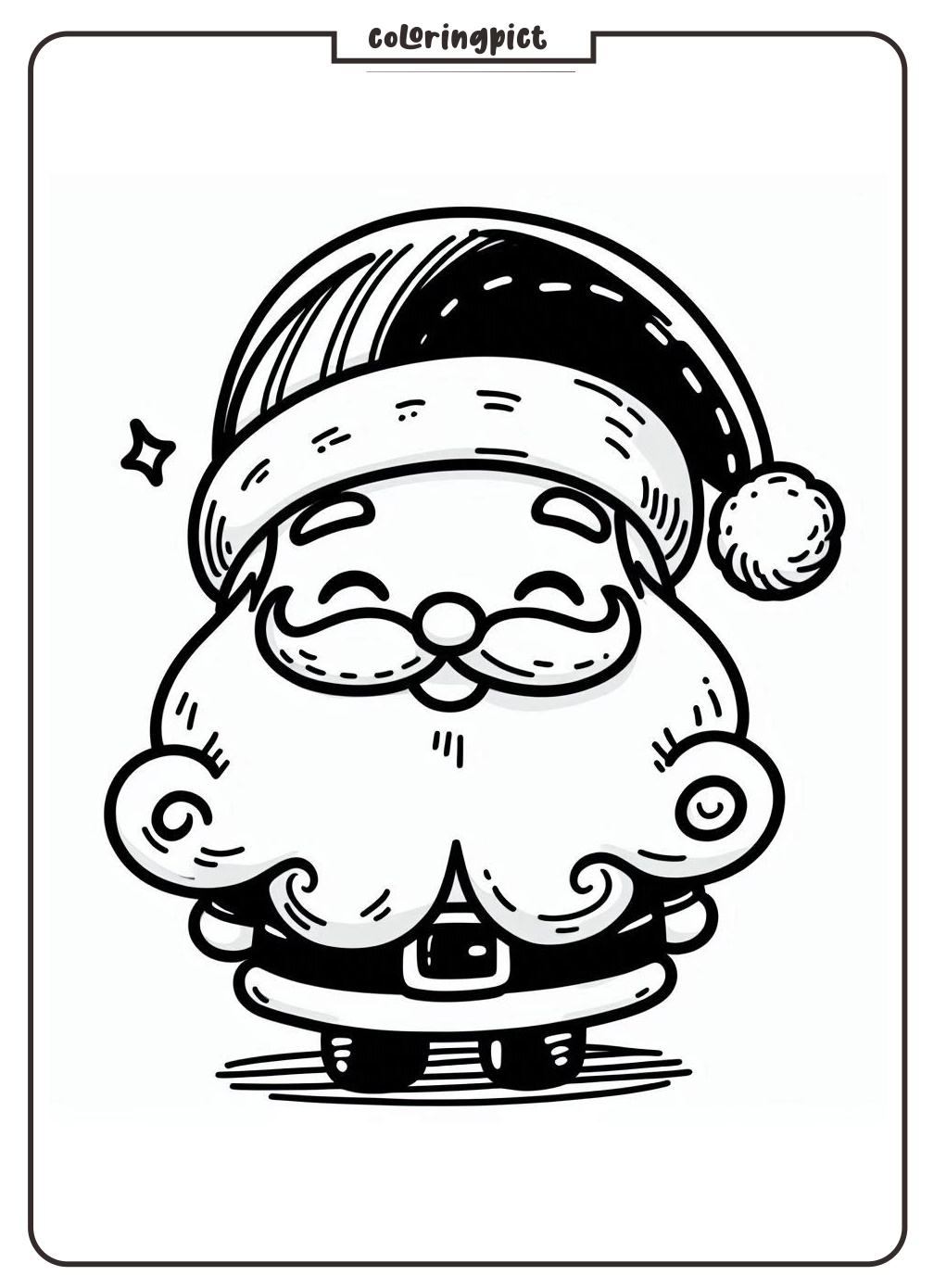 Christmas Santa Coloring Online Pages coloringpict.com