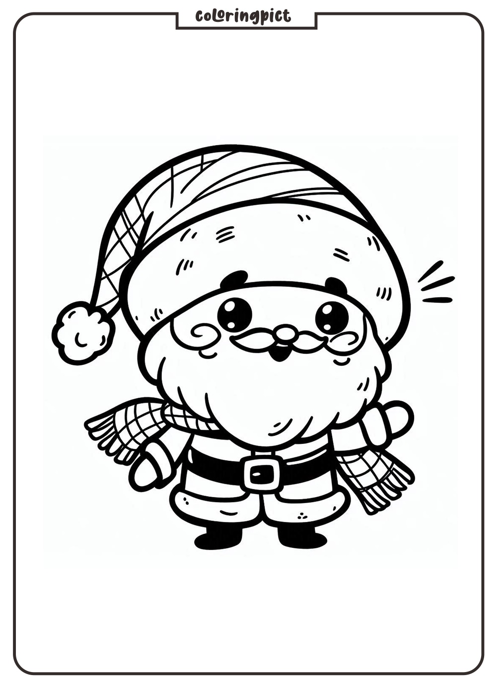 Christmas Santa Coloring Online Pages for Kids coloringpict.com