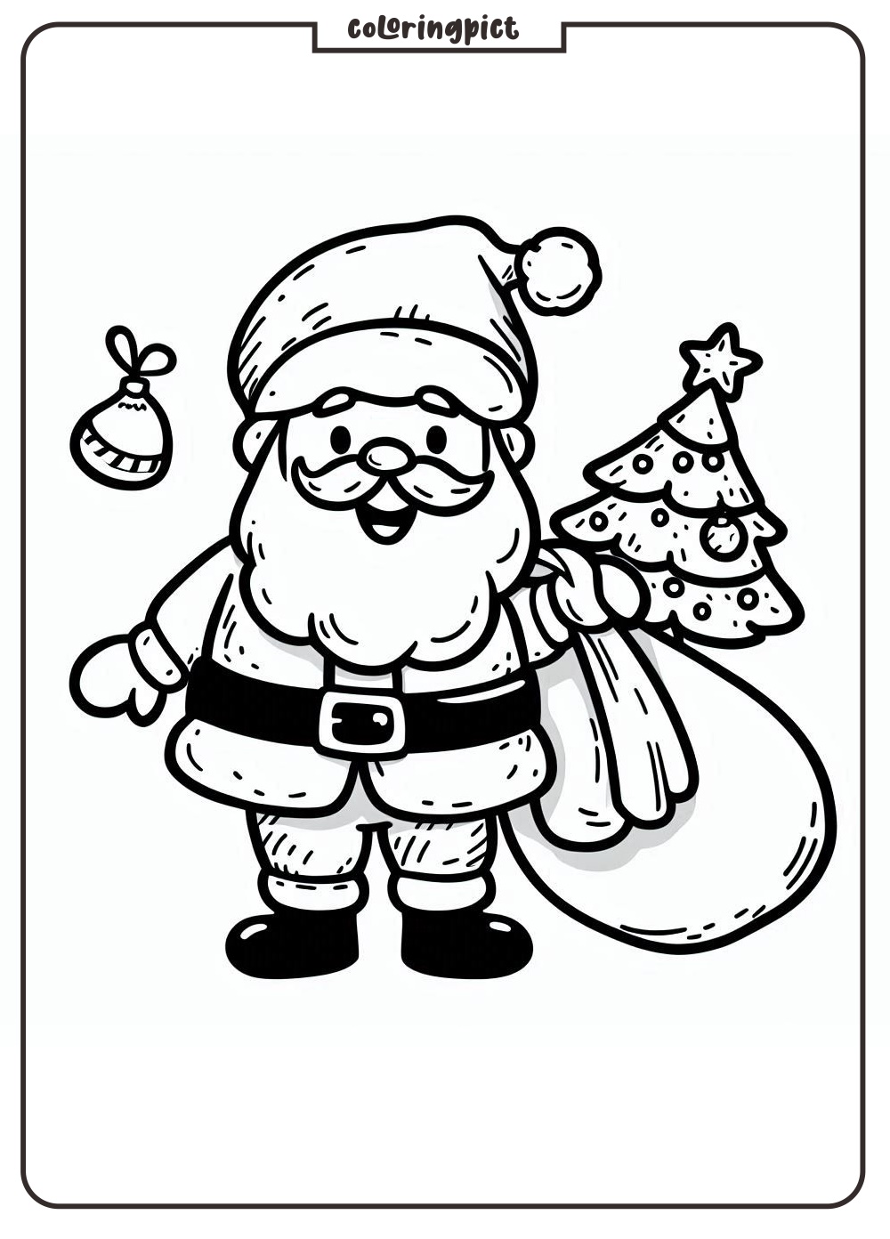 Christmas Santa Coloring Online coloringpict.com