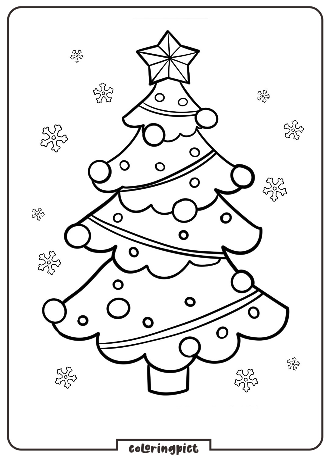 Light Up the Fun with Christmas Tree Coloring! 1 Christmas Tree Coloring Online Page coloringpict.com