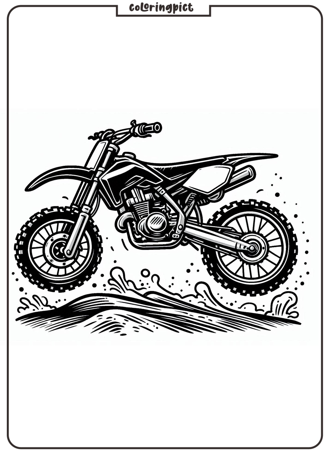 Dirt Bikes are Fast, Cool, and Full of Adventure! 2 Dirt Bike Coloring Page