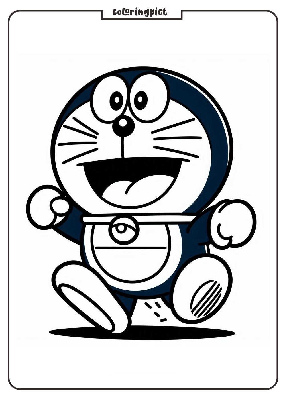 Step into a World of Fun and Imagination with these Doraemon Coloring Pages 1 Doraemon Coloring Online Page coloringpict.com