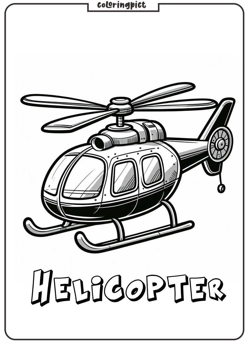 Helicopter Coloring Pages