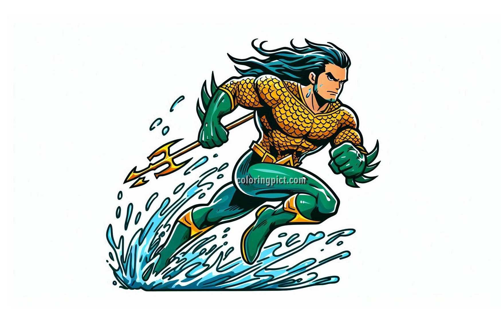 Image is Aquaman Coloring Pages