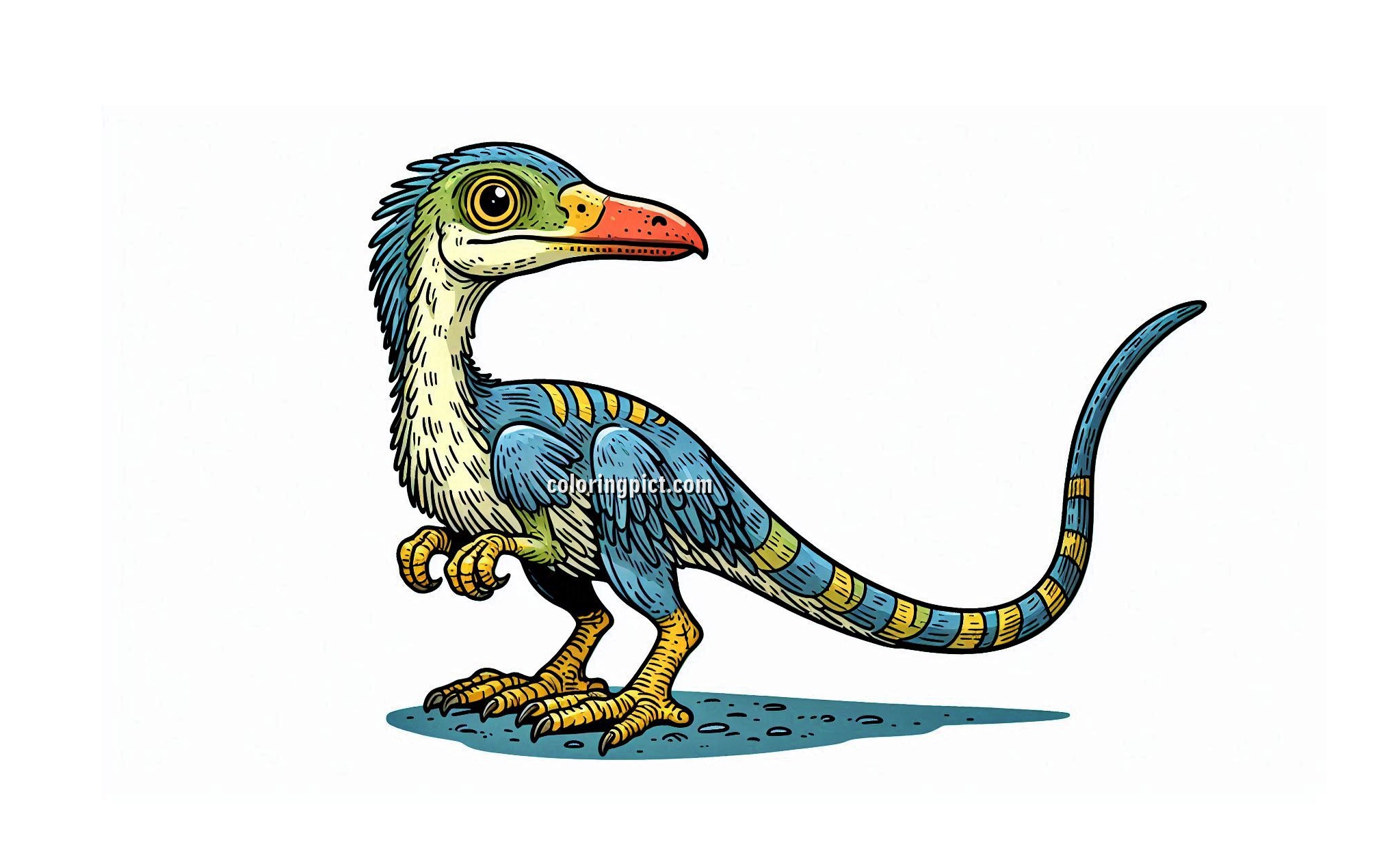 Image is Compsognathus Coloring Pages