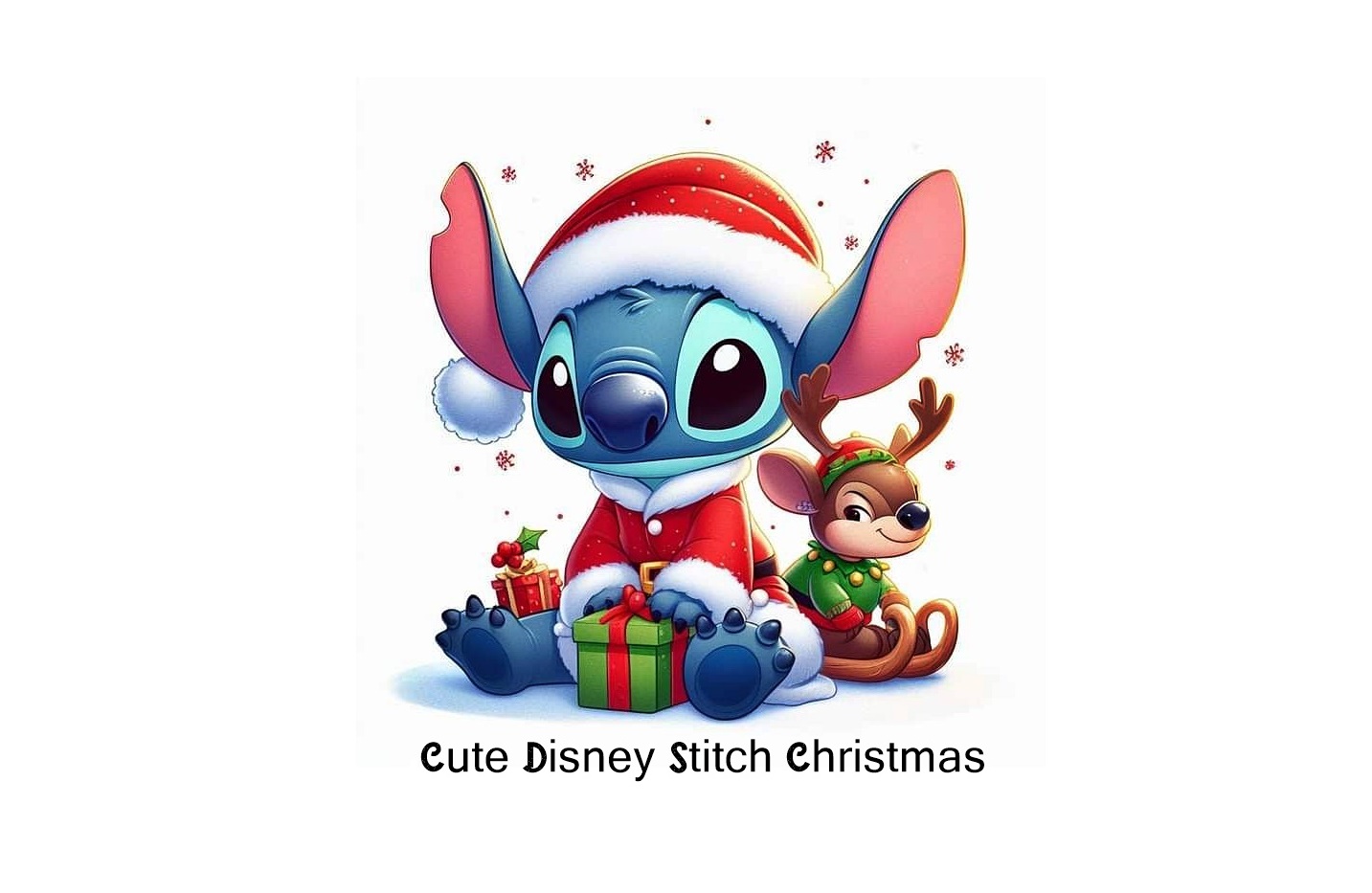 Image is Cute Disney Stitch Christmas