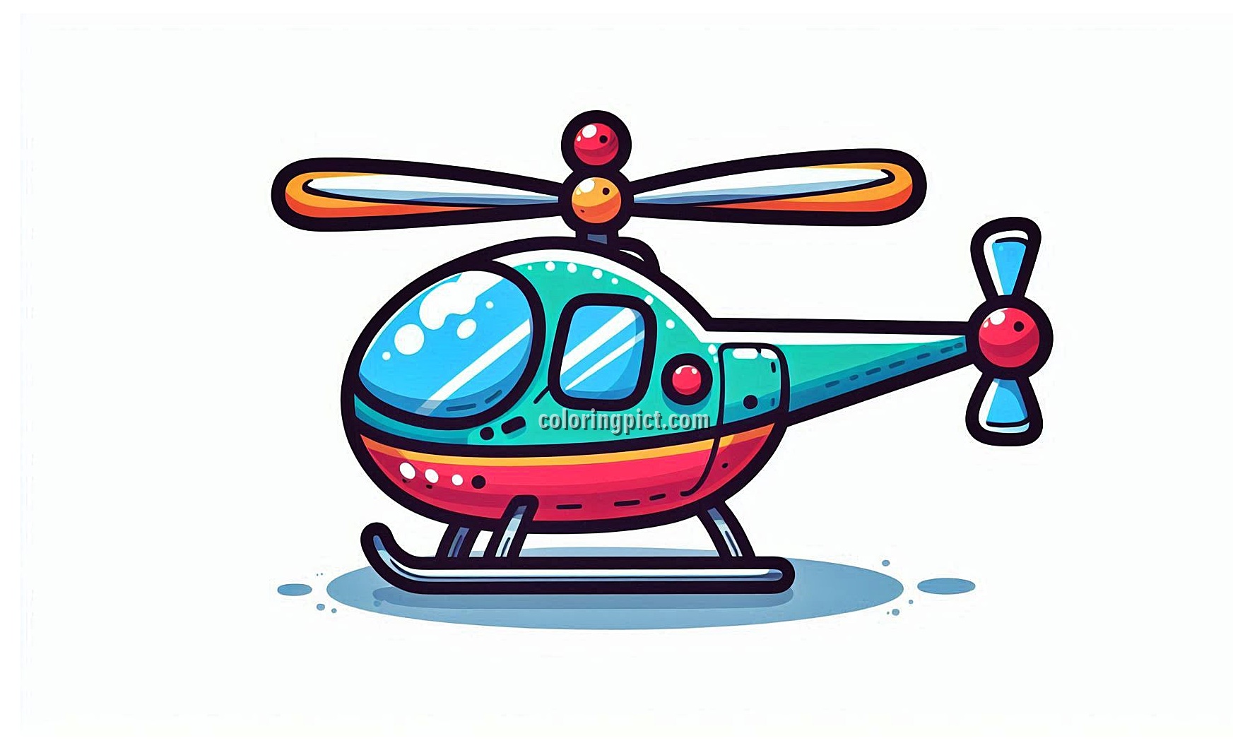 Image is Helicopter Coloring