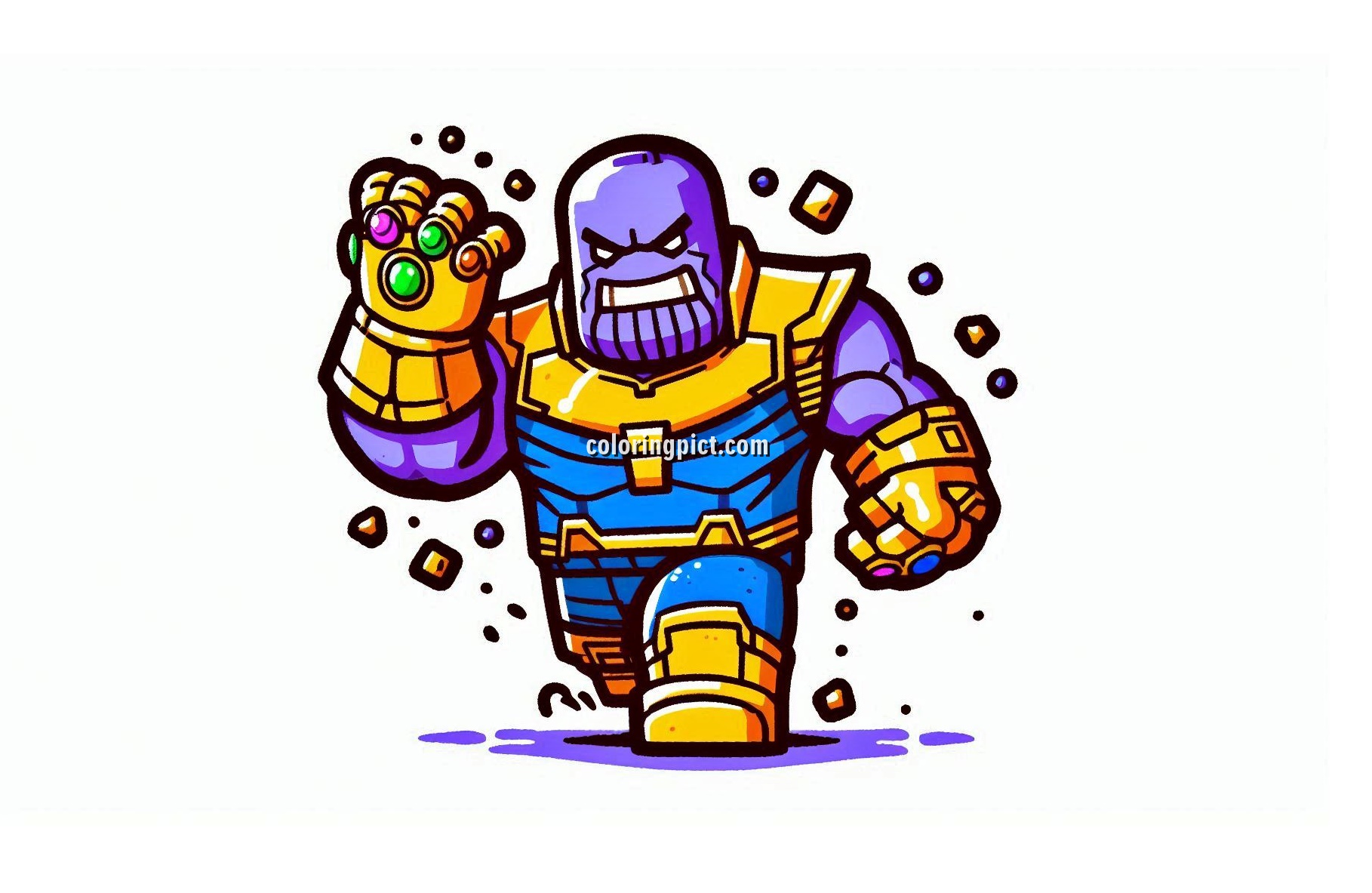 Get Ready for Action with LEGO Thanos Coloring Pages for kids! 6 Image is Lego Thanos Coloring