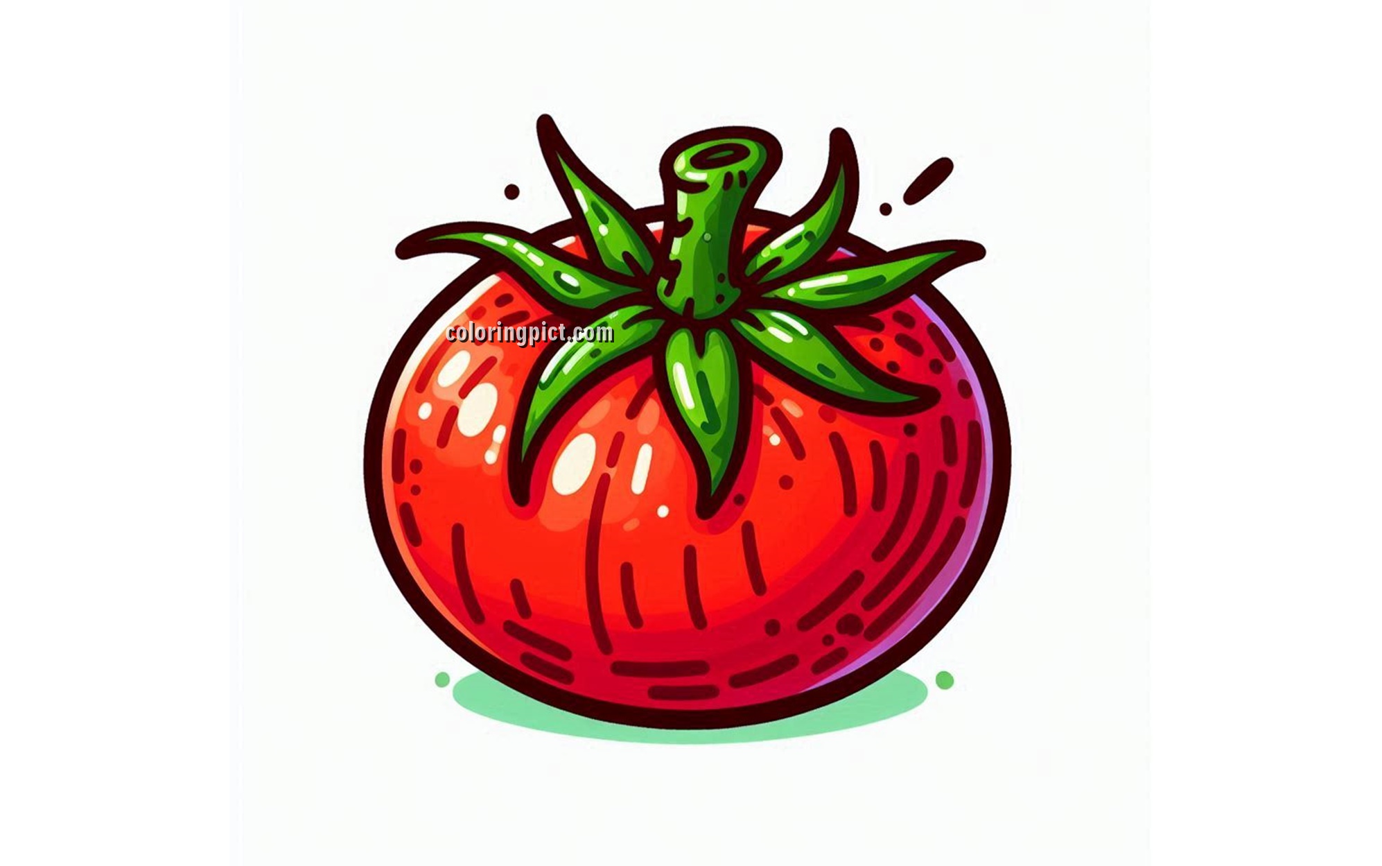 Tomato Coloring Pages for Kids 4 Image is Tomato Coloring Page