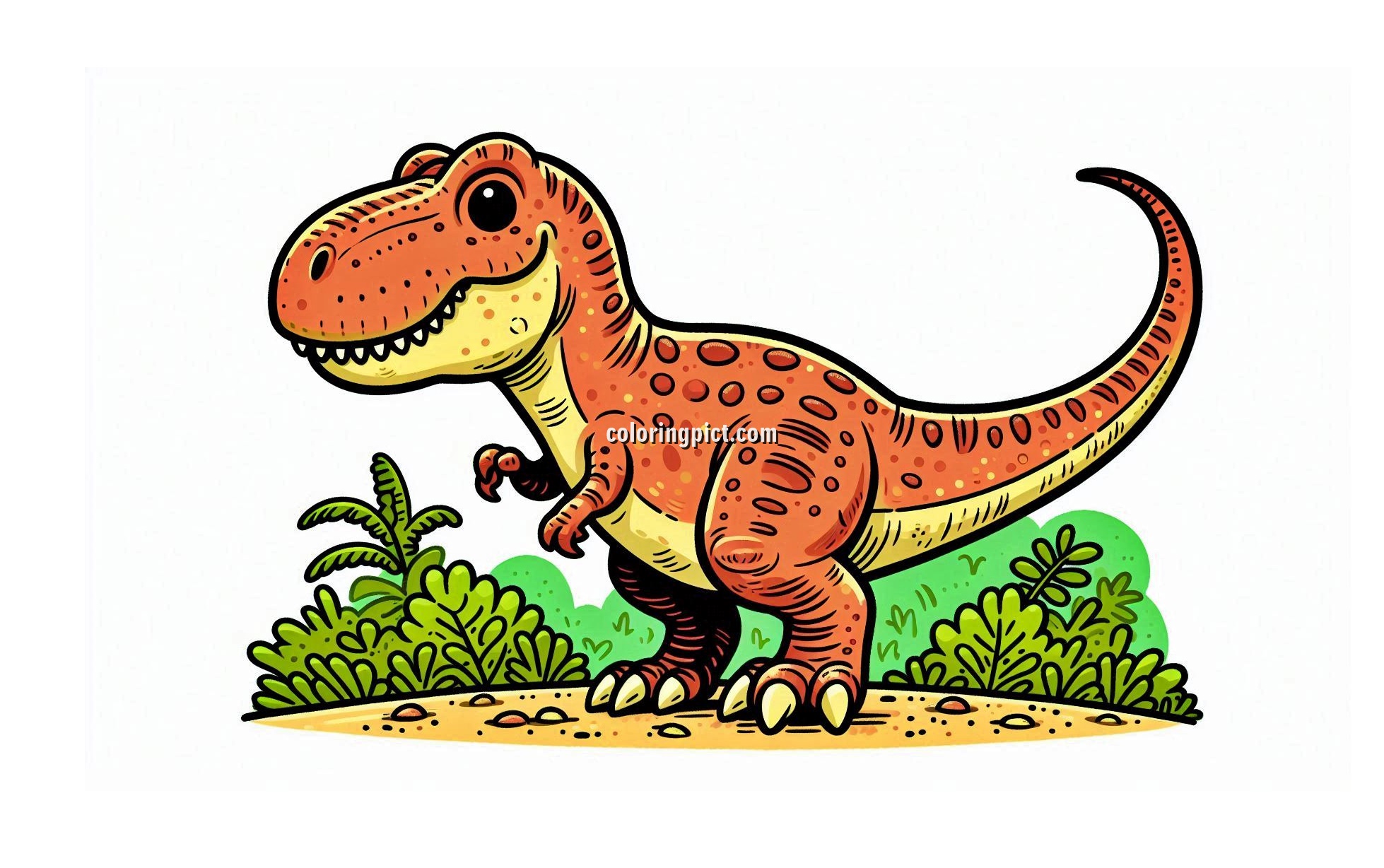 Image is Tyrannosaurus Rex Coloring Pages Dinosaurs