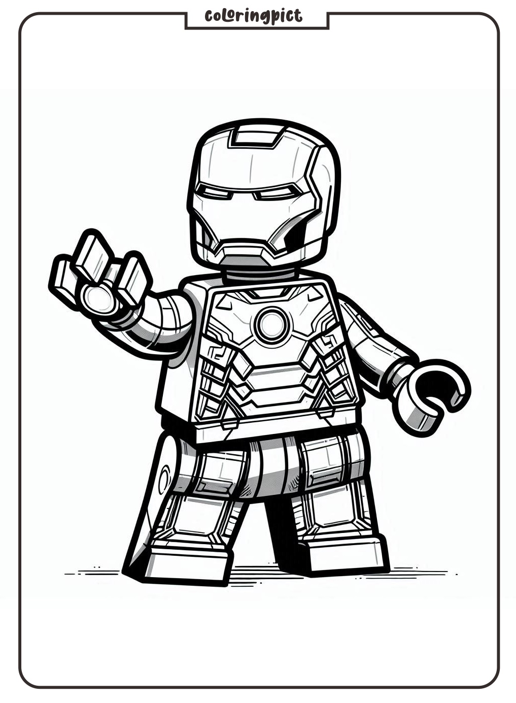 Lego Iron Man Coloring Pages coloringpict.com